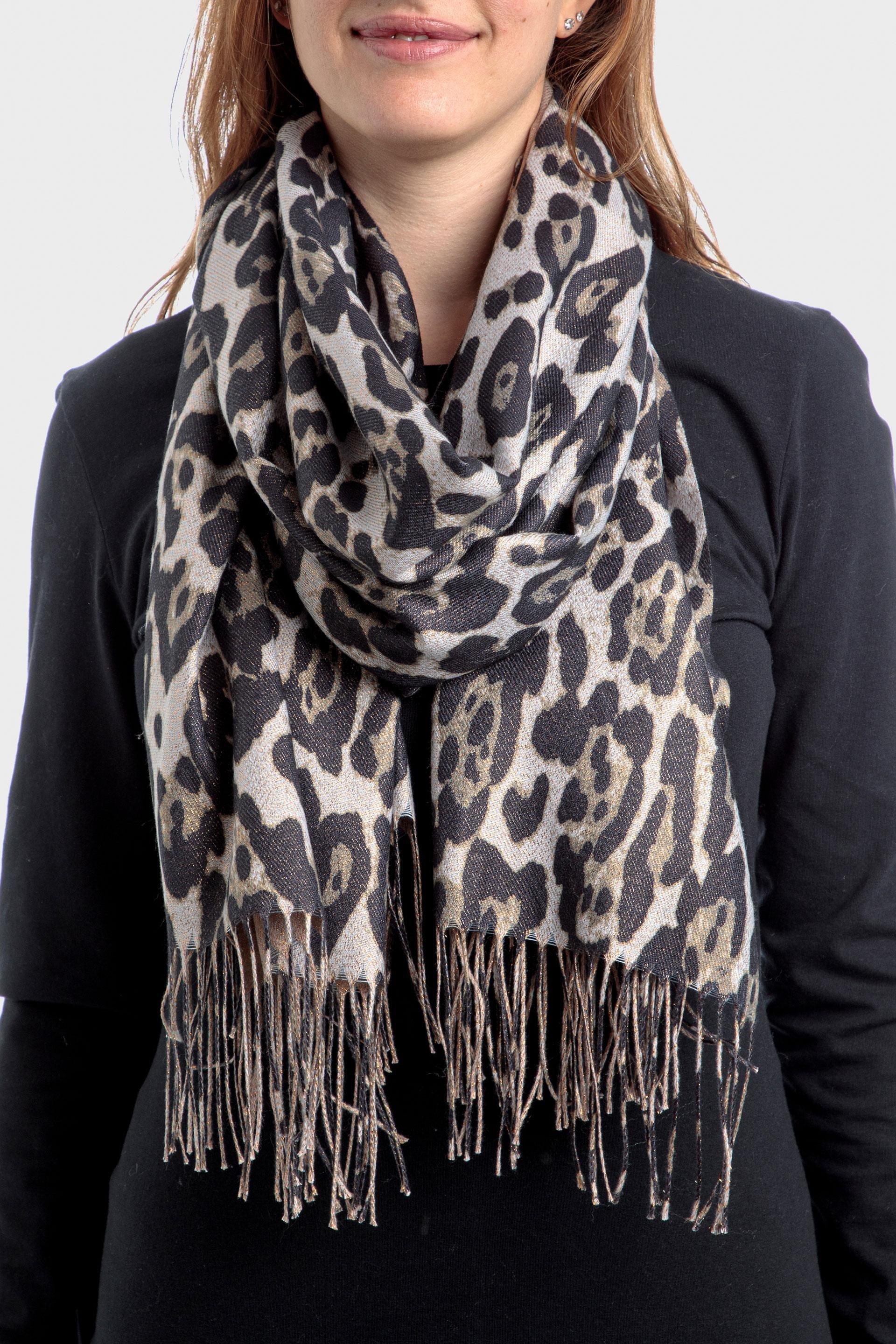 Animal print pashmina, , large image number 0
