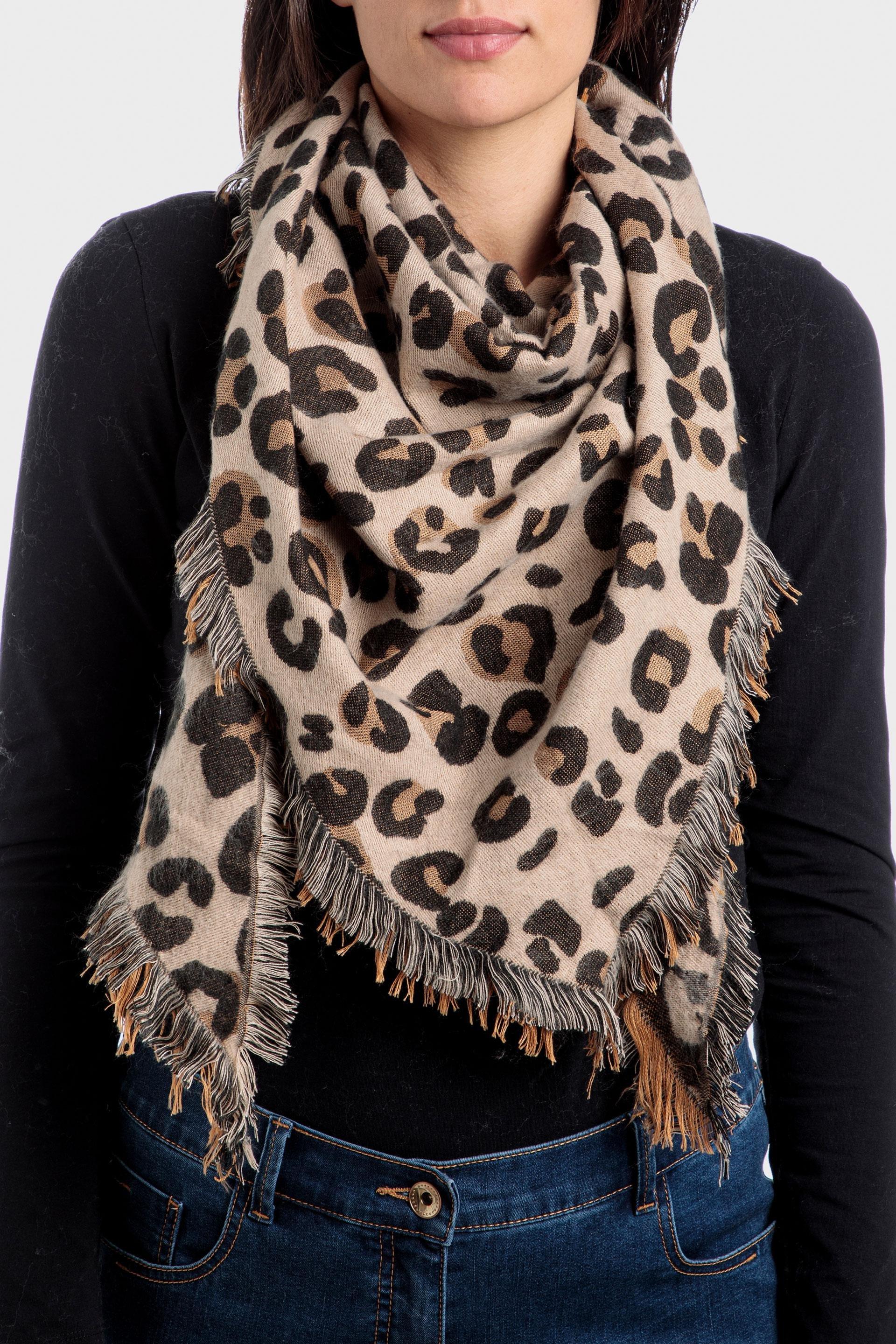 Animal print pashmina, , large image number 0