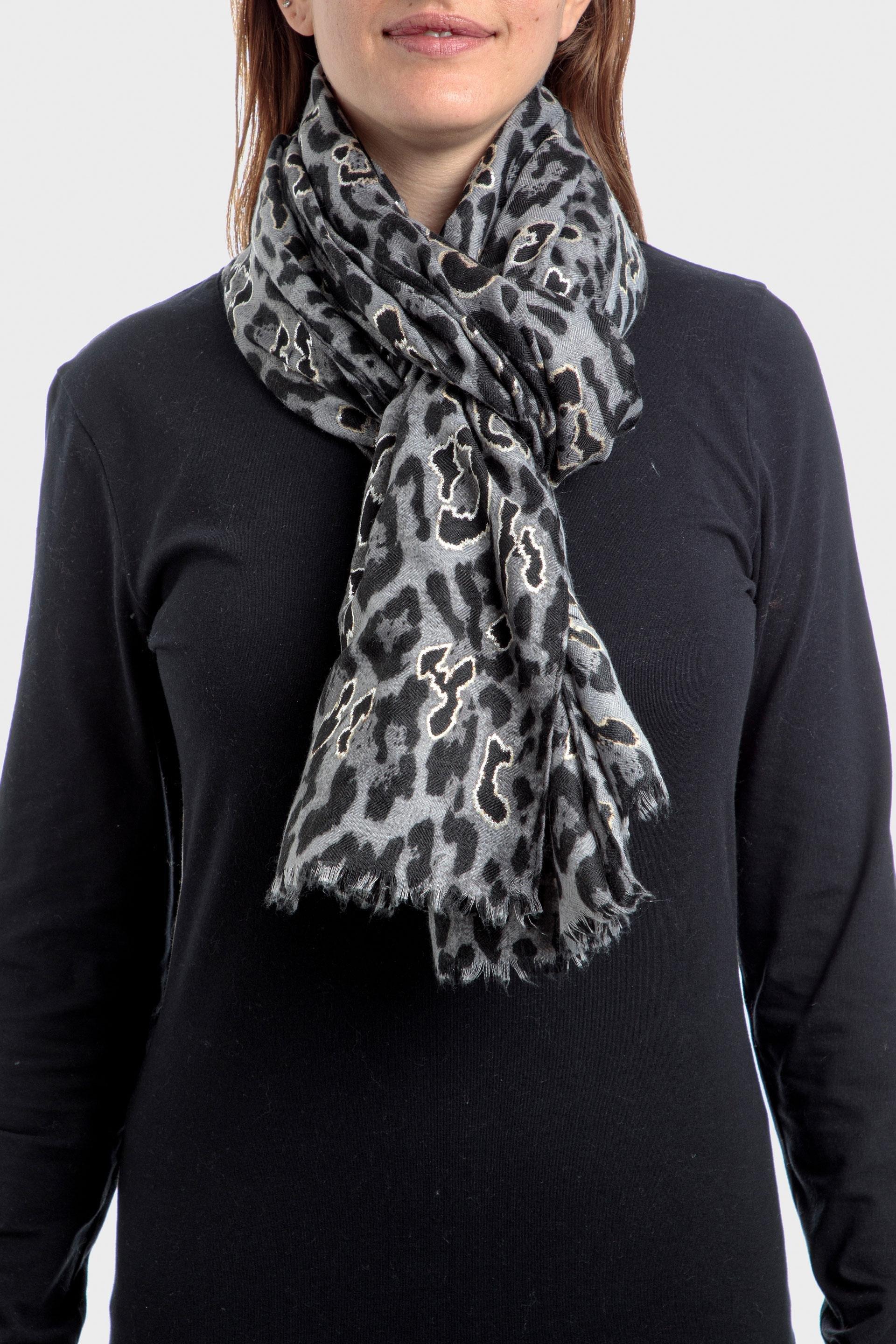 Animal print pashmina, , large image number 0