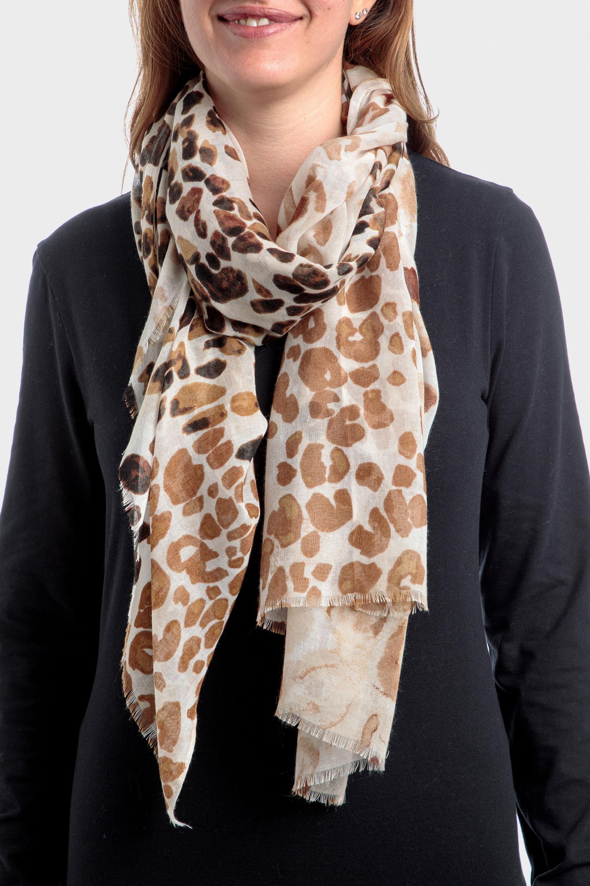 Animal print pashmina, , large image number 0