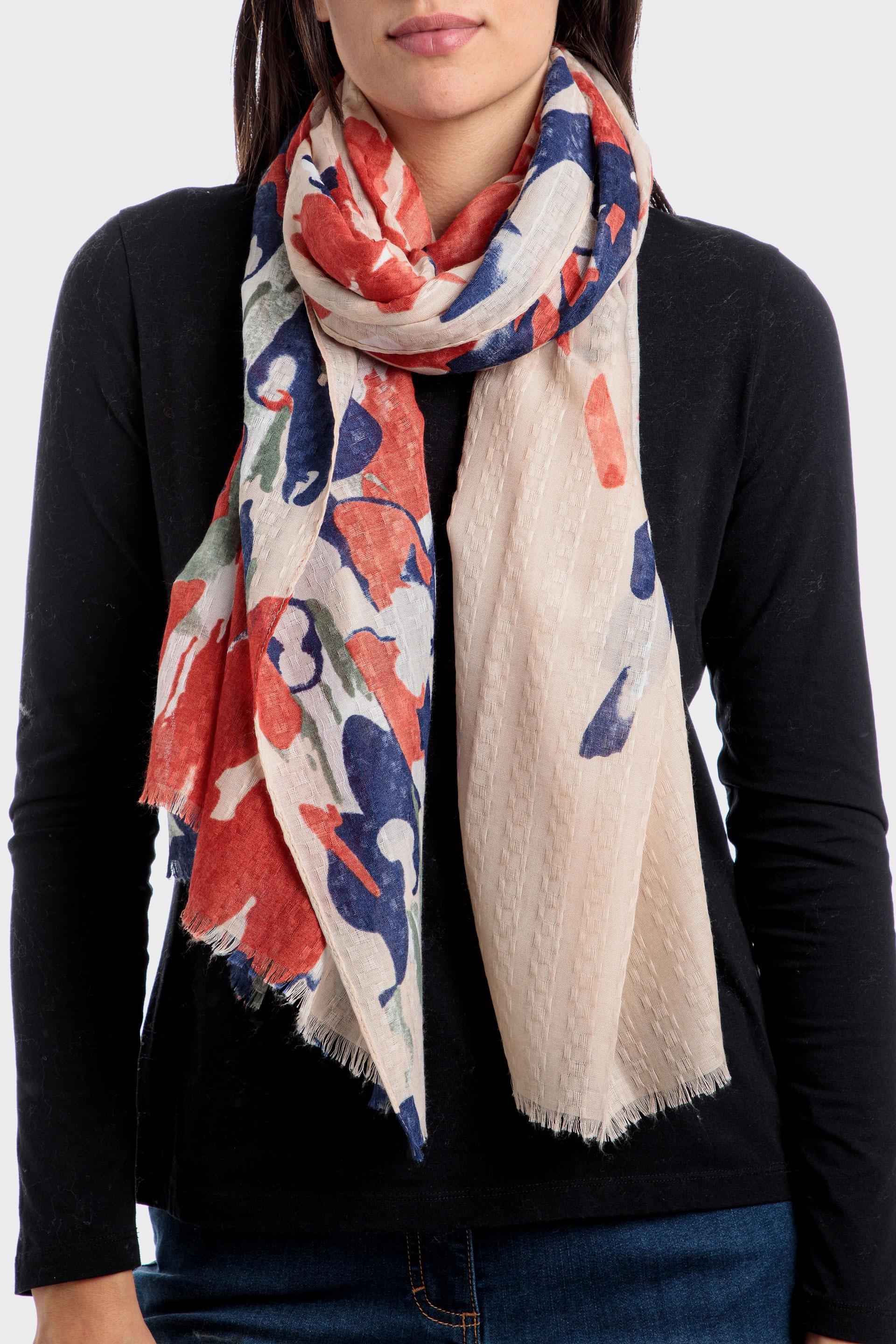 Abstract print pashmina, , large image number 0