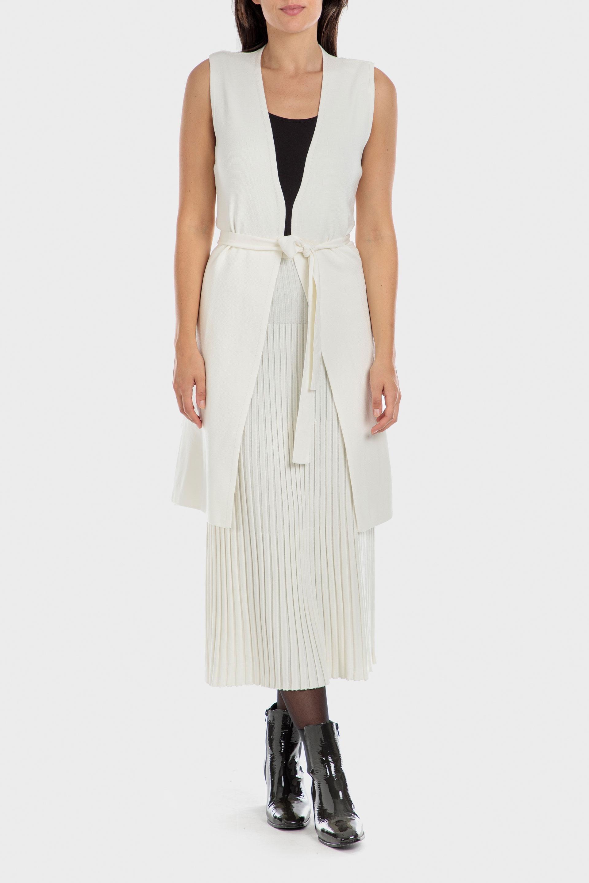 White Knitted Waistcoat, , large image number 0