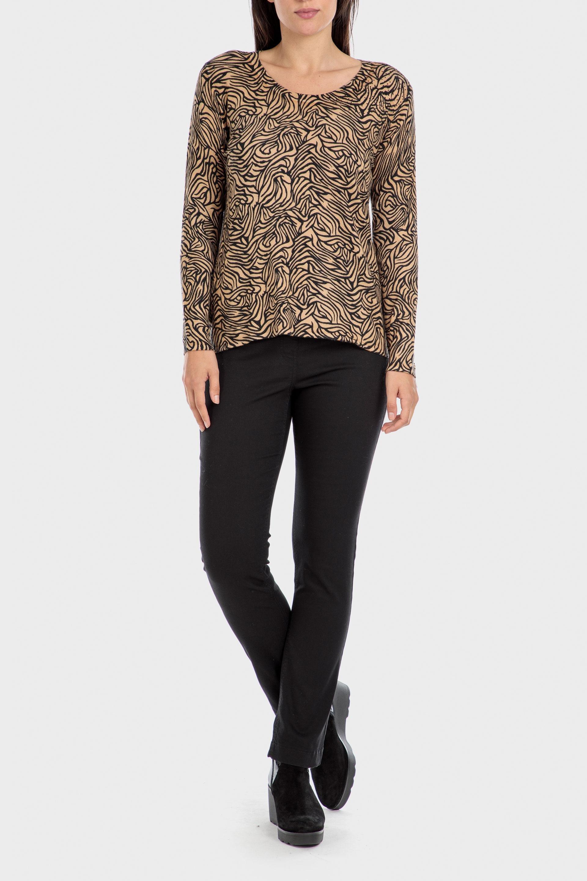 Camel Printed Sweater, , large image number 0