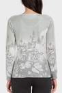 Punt Roma - Grey Rhinestone Print Sweater