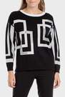 Punt Roma - Black Jacquard Sweater