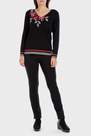 Punt Roma - Black Embroidered Sweater