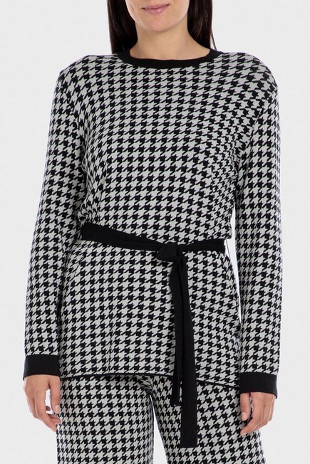 Punt Roma - Black Houndstooth Sweater