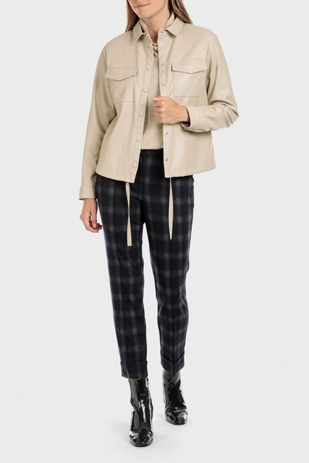 Punt Roma - Navy Checked Trouser
