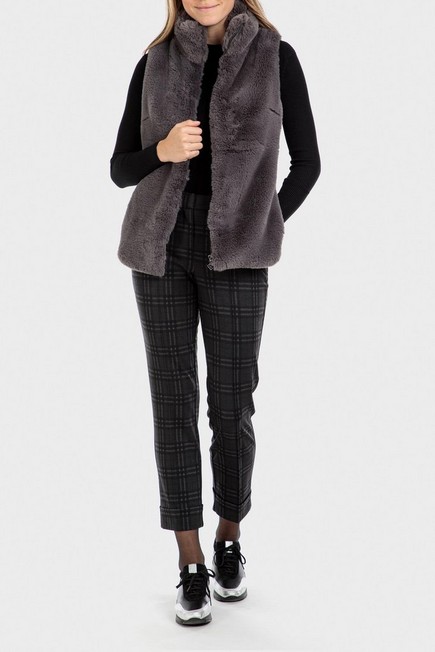 Punt Roma - Grey Checked Trousers