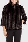 Punt Roma - Brown Fur Three Quarter Length Coat