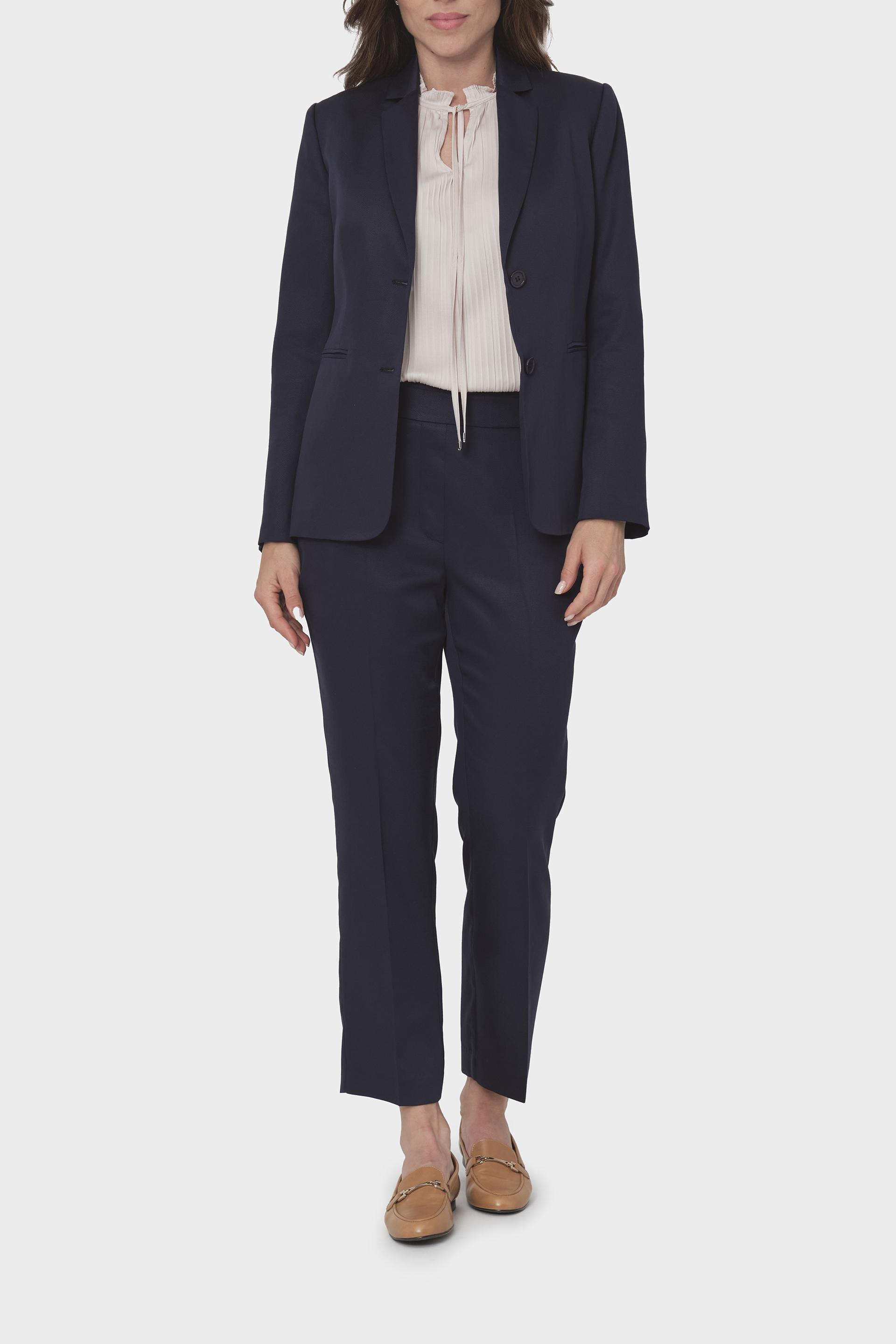 Navy Plain Single Breasted Blazer, , large image number 1