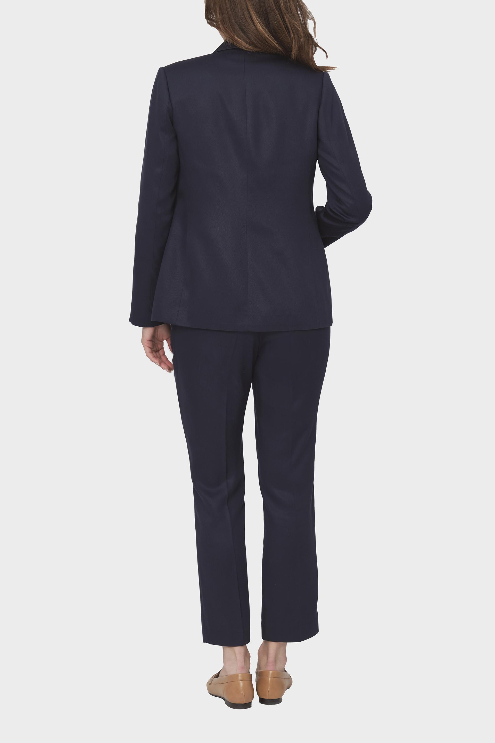 Navy Plain Single Breasted Blazer, , large image number 4
