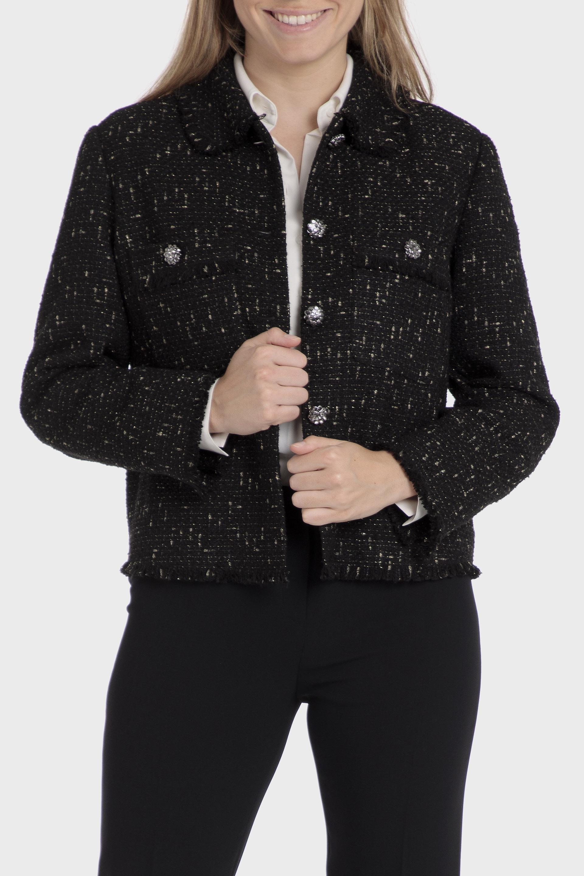 Black Casual Jacket, , large image number 0