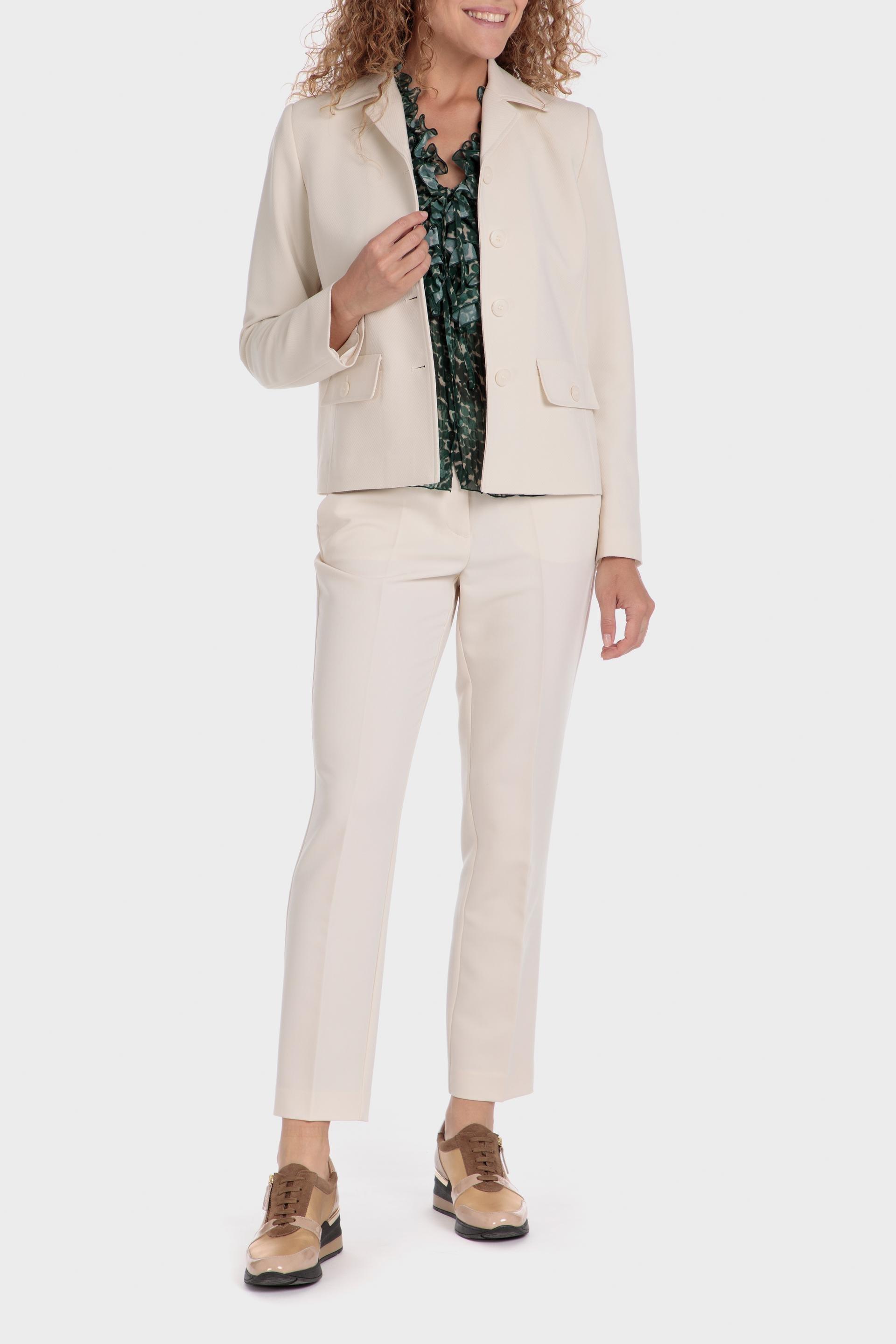 White Plain Single Breasted Blazer, , large image number 3