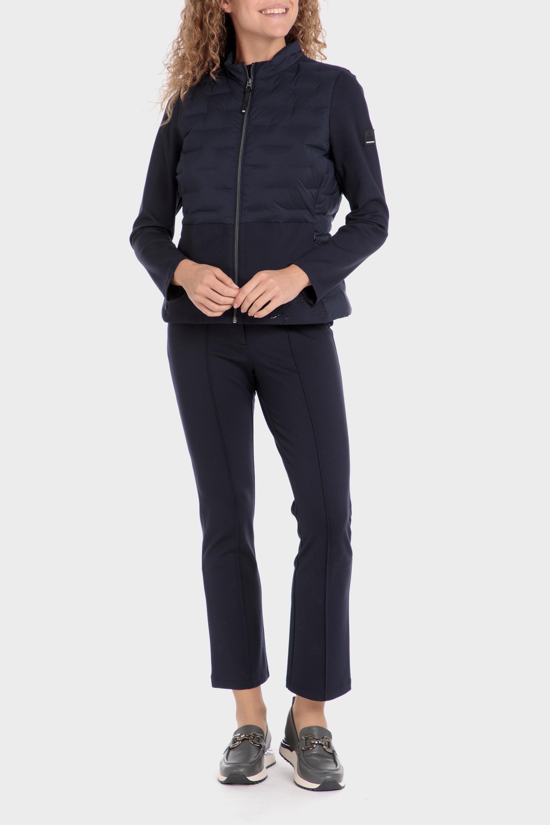 Navy Textured Puffer Jacket, , large image number 1