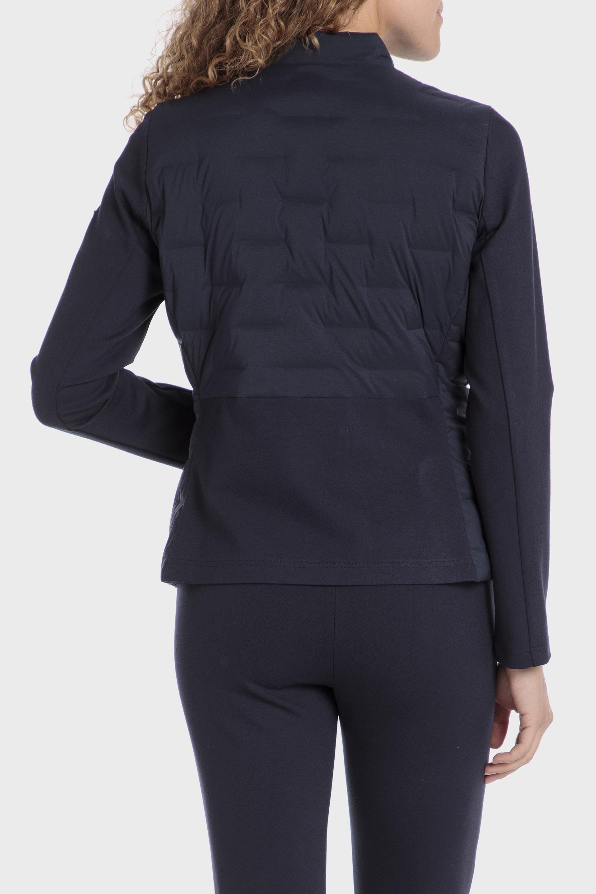 Navy Textured Puffer Jacket, , large image number 3