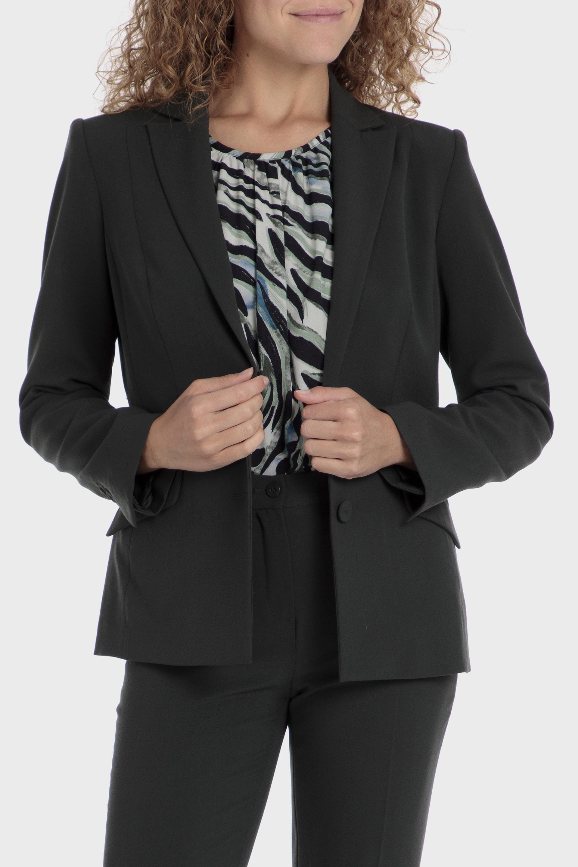 Green Graphic Print Suit Jacket, , large image number 0