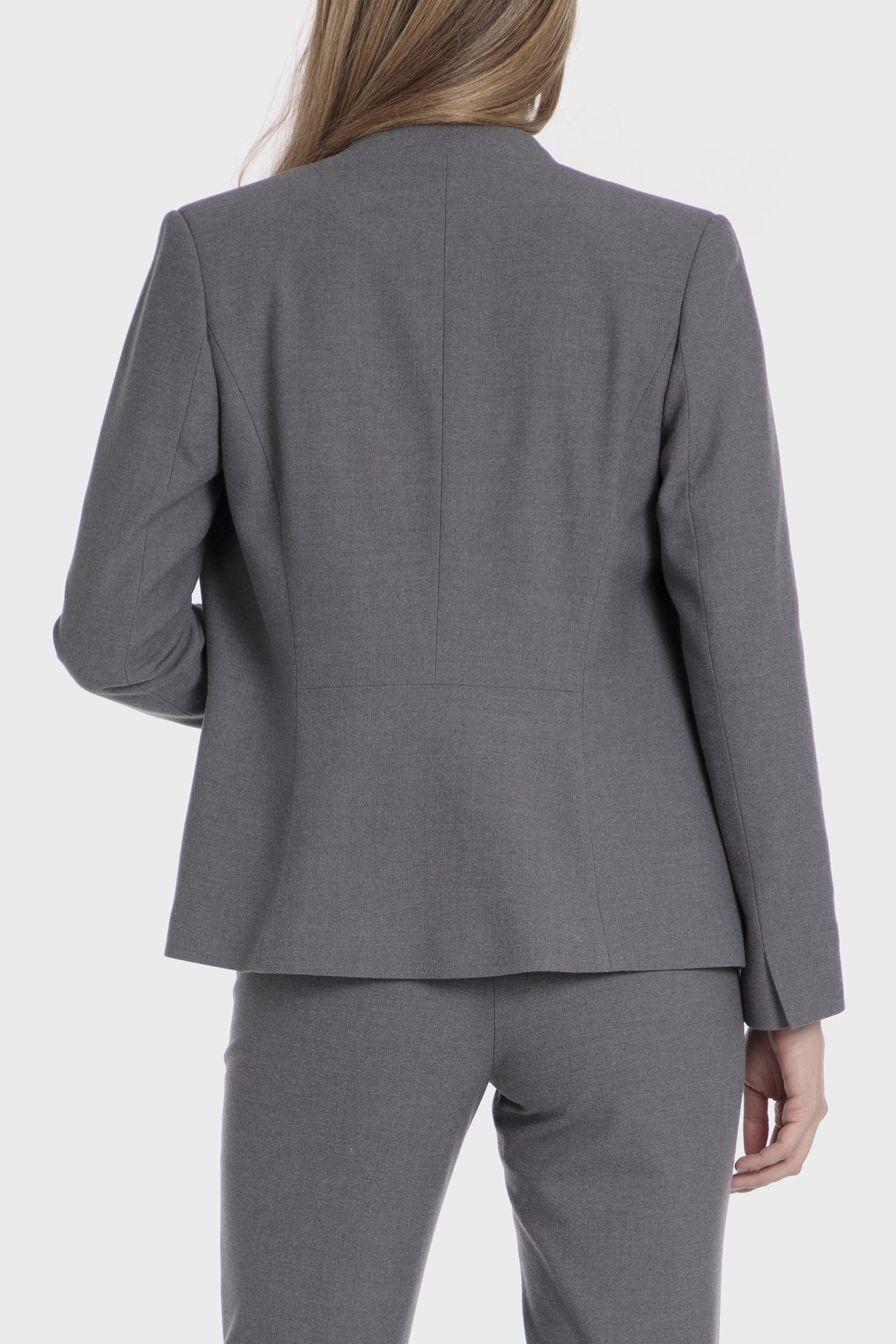 Grey Printed Suit Jacket, , large image number 3