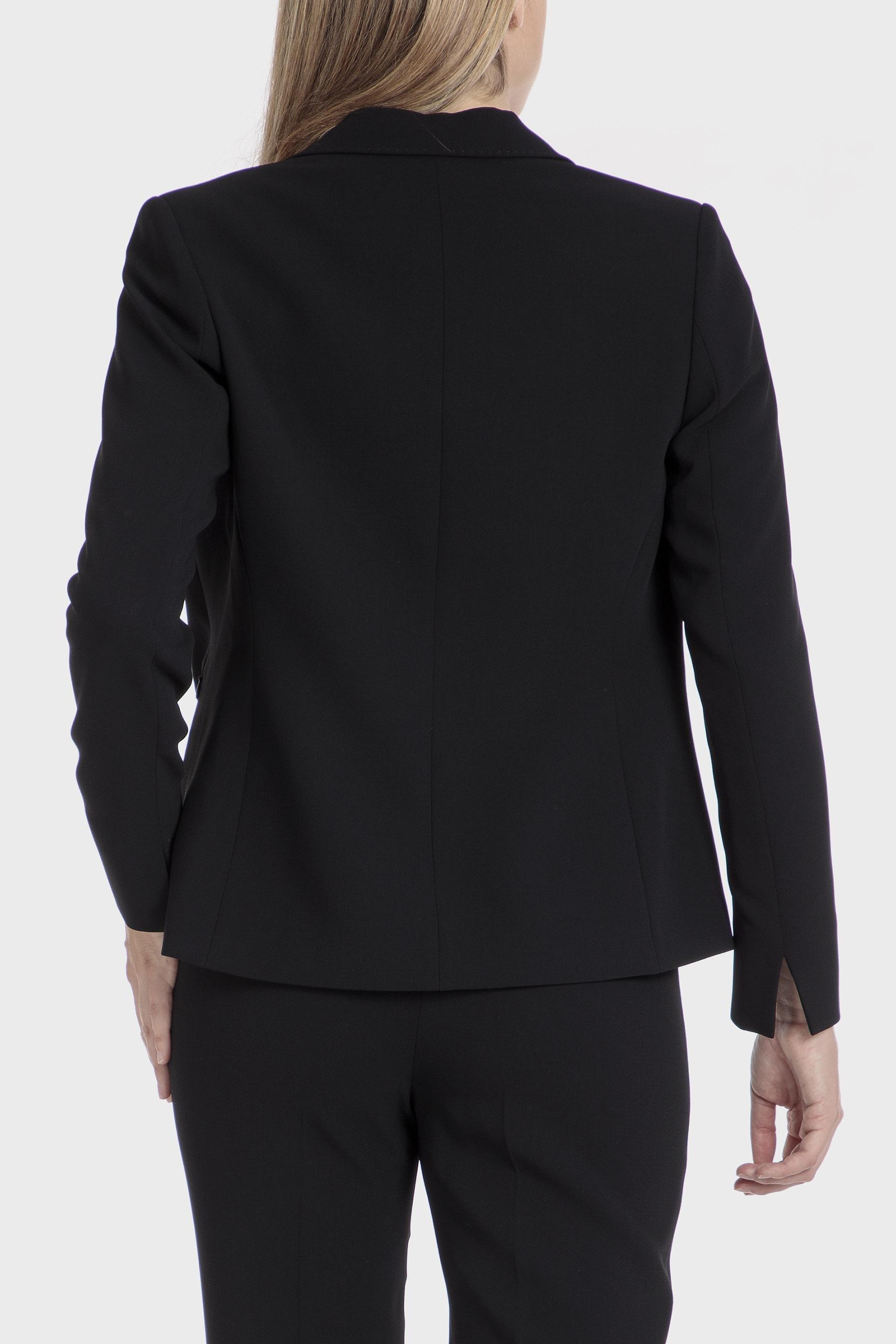 Black Geometric Print Blazer, , large image number 2