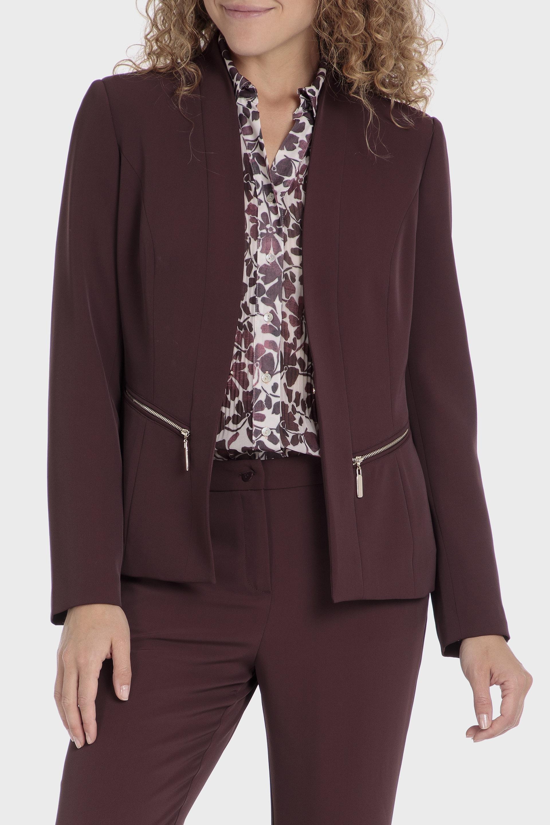 Maroon Floral Suit Jacket, , large image number 0
