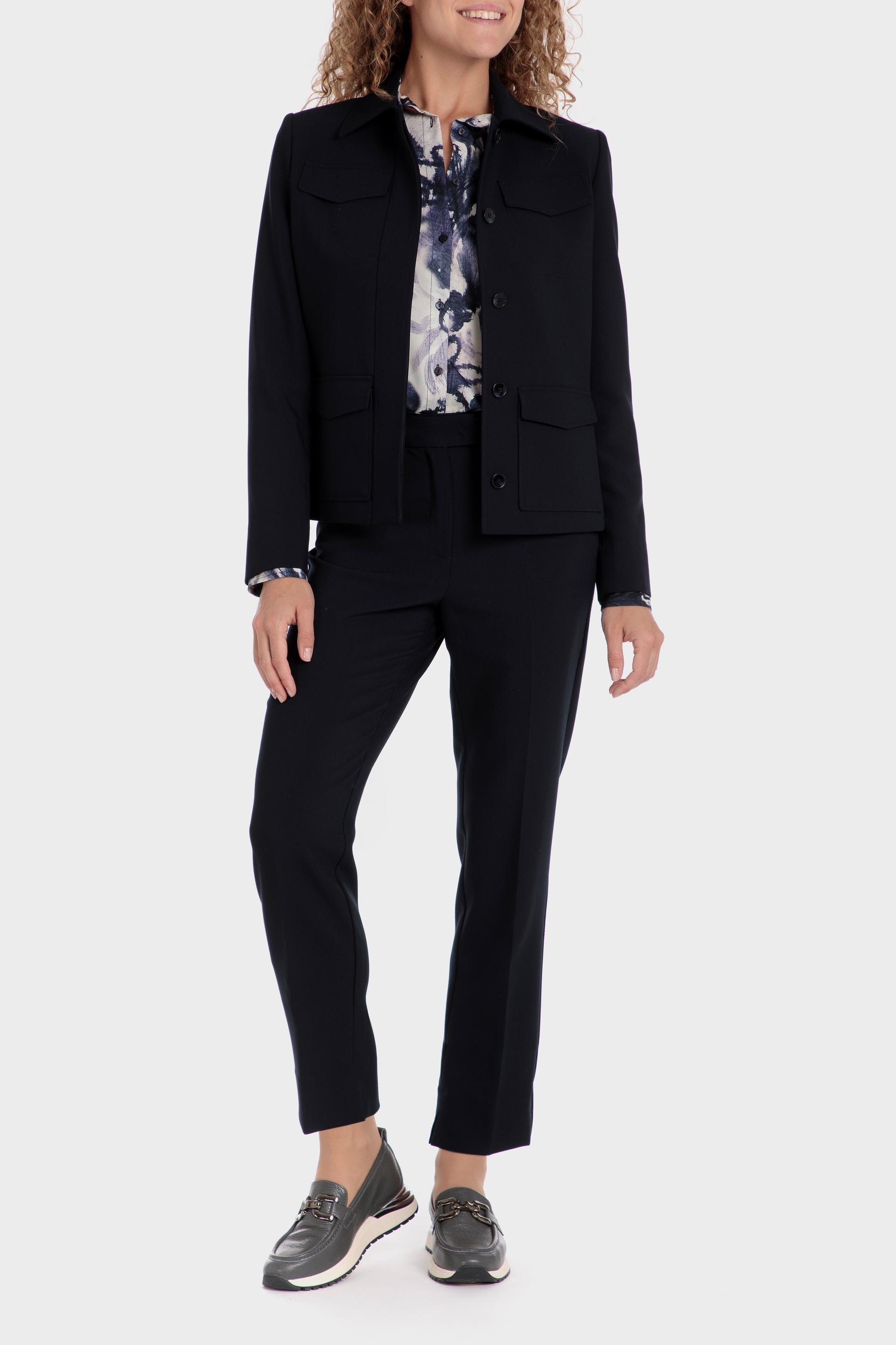 Navy Plain Single Breasted Blazer, , large image number 1