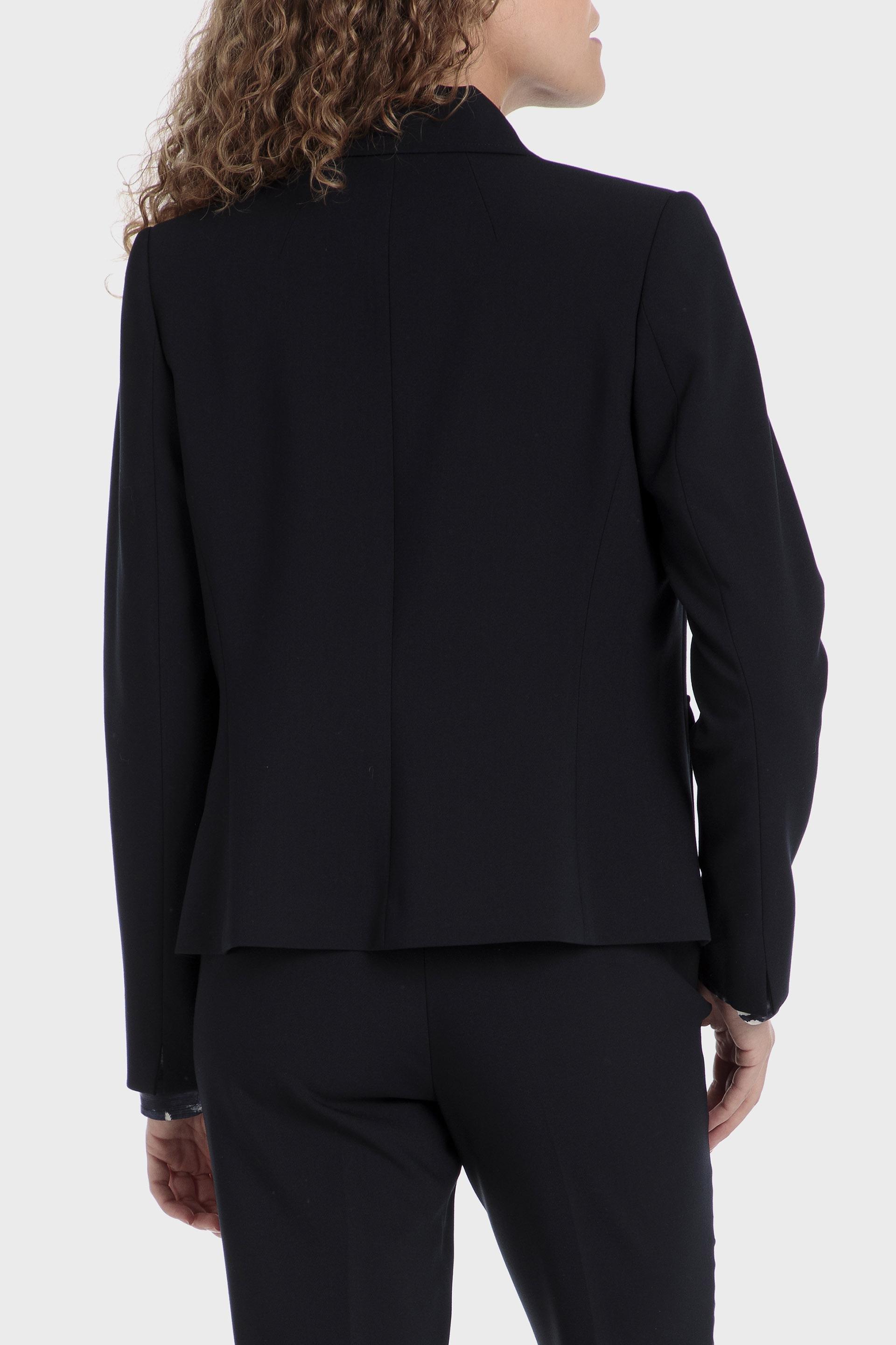 Navy Plain Single Breasted Blazer, , large image number 3