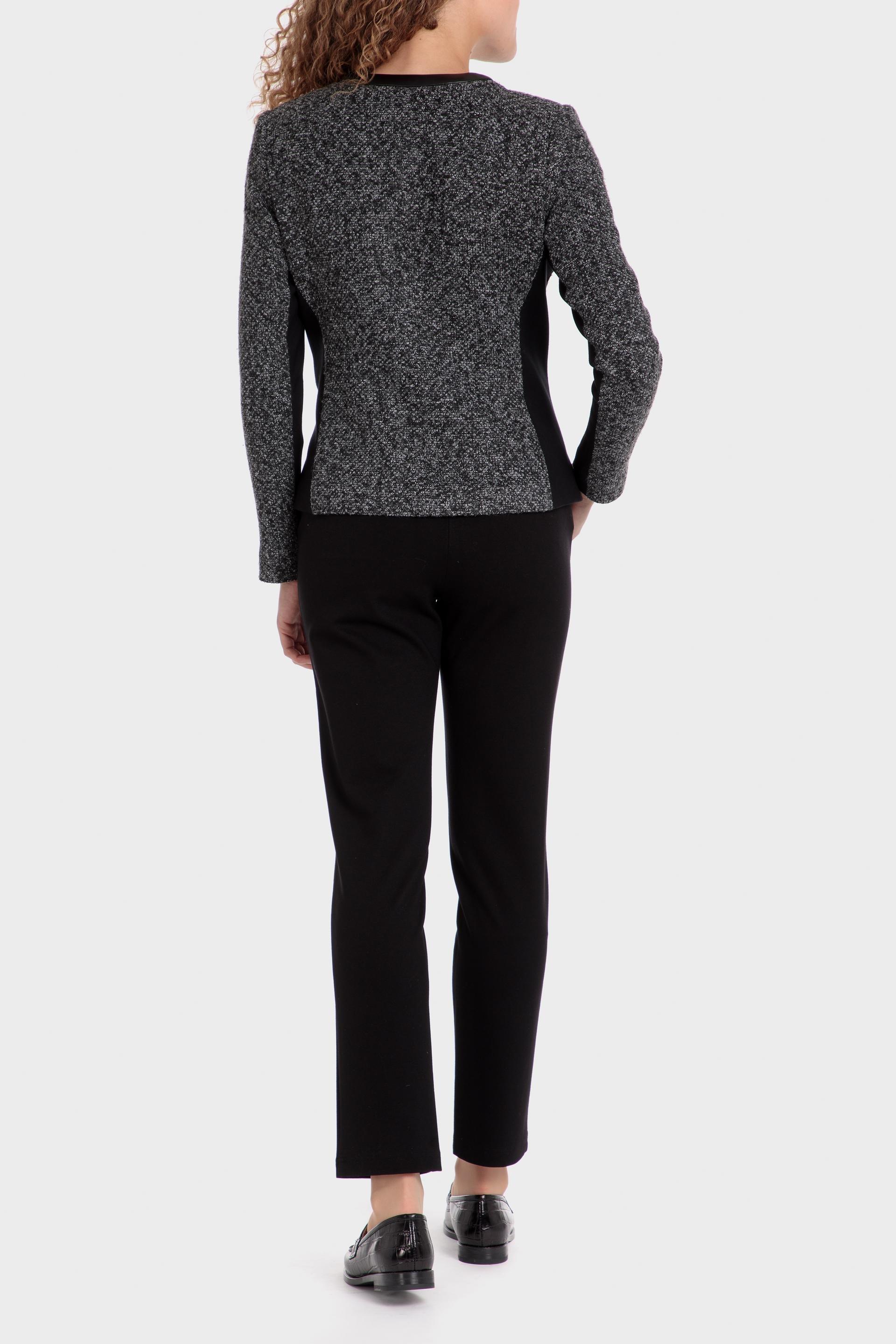 Grey Plain Casual Jacket, , large image number 3