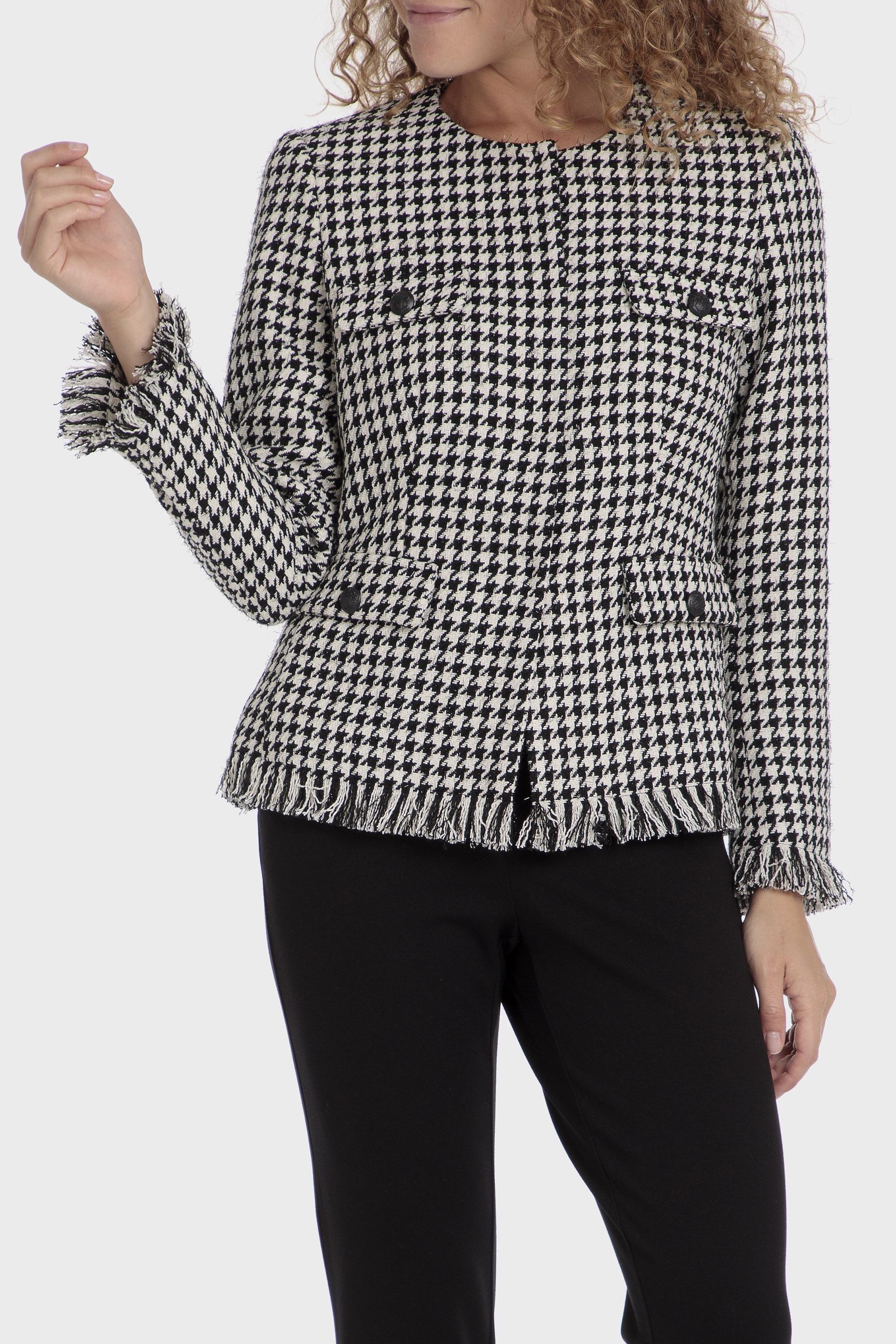 Multicolour Checked Single Breasted Jacket, , large image number 0