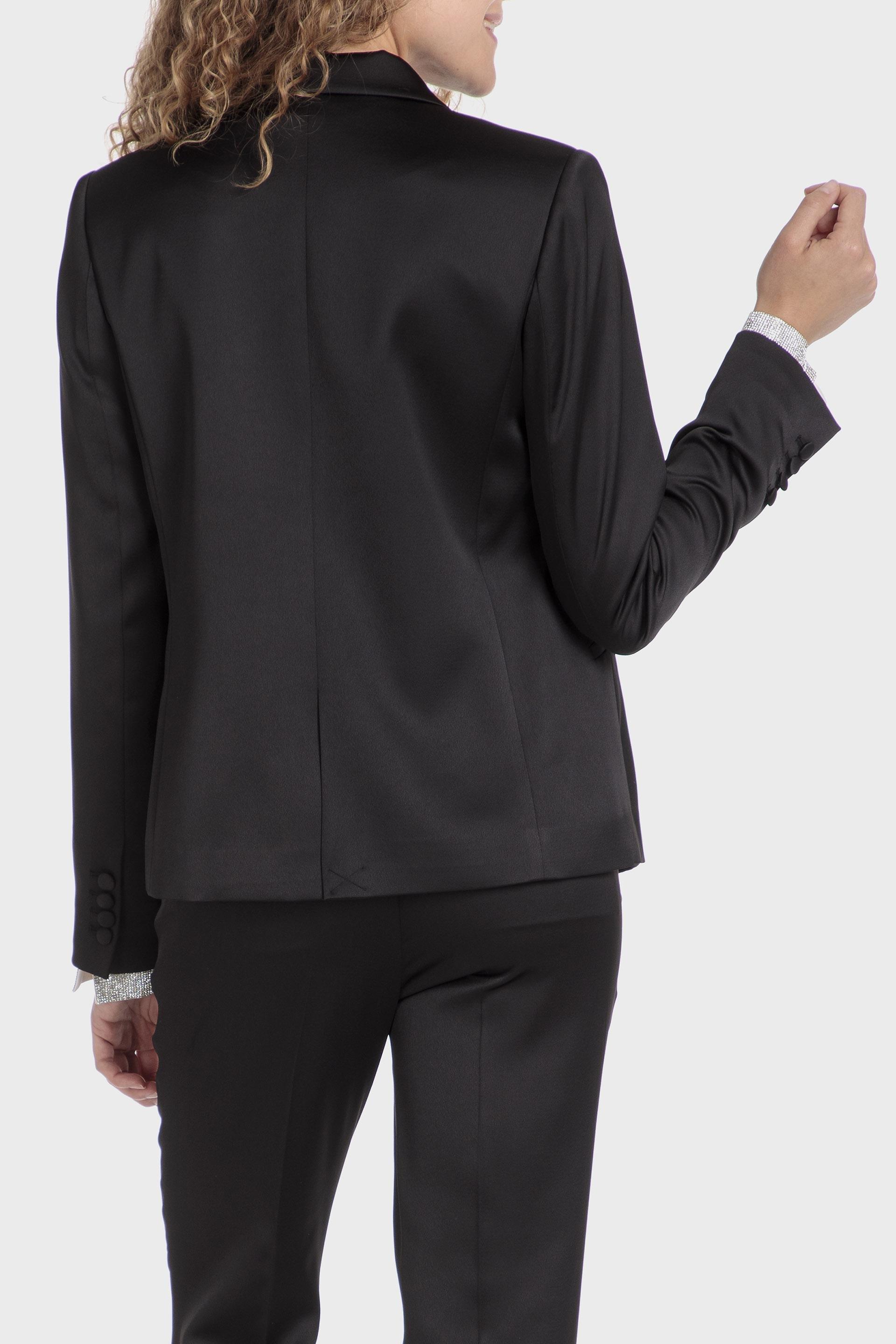Black Plain Blazer, , large image number 1