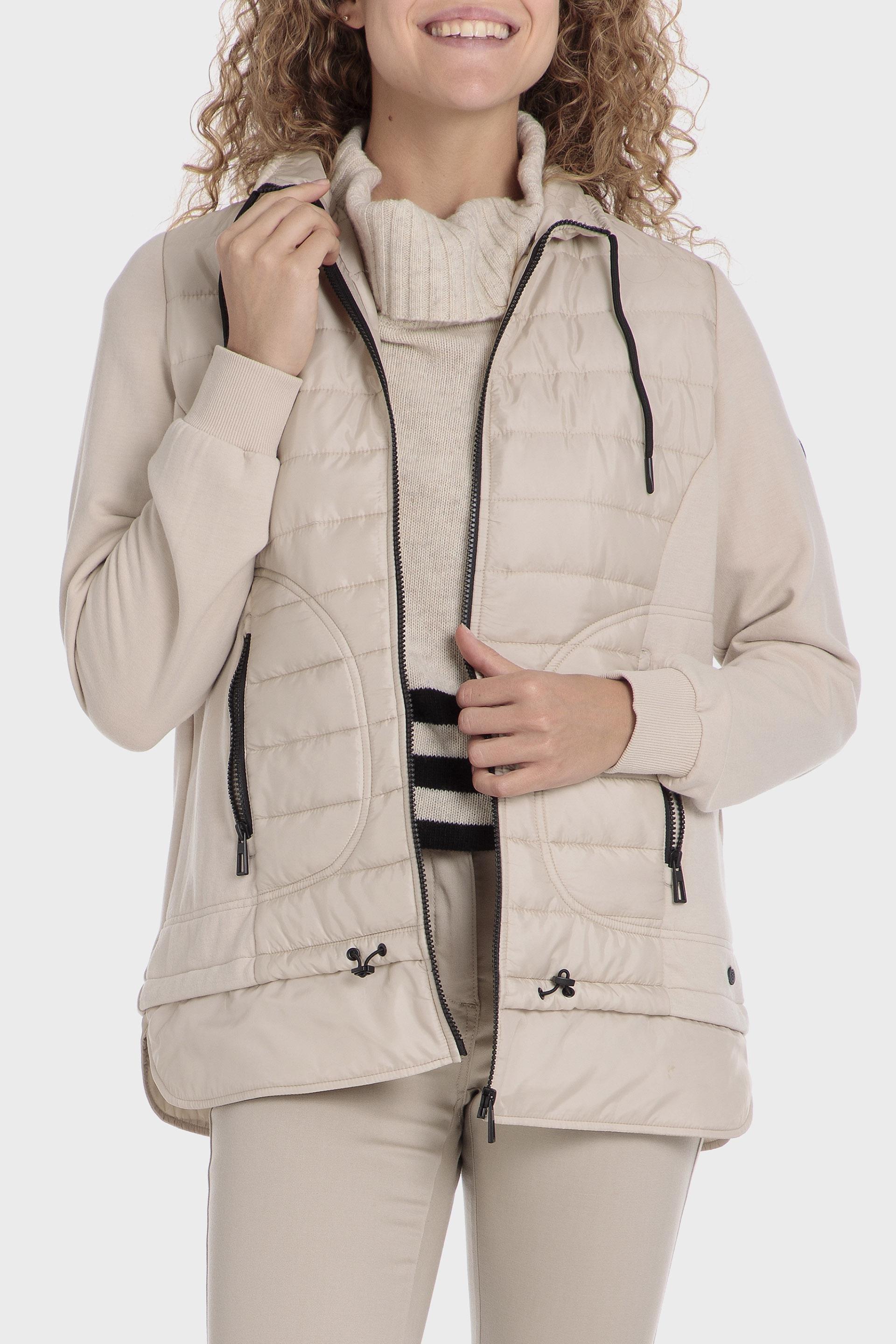 Beige Quilted Jacket, , large image number 0