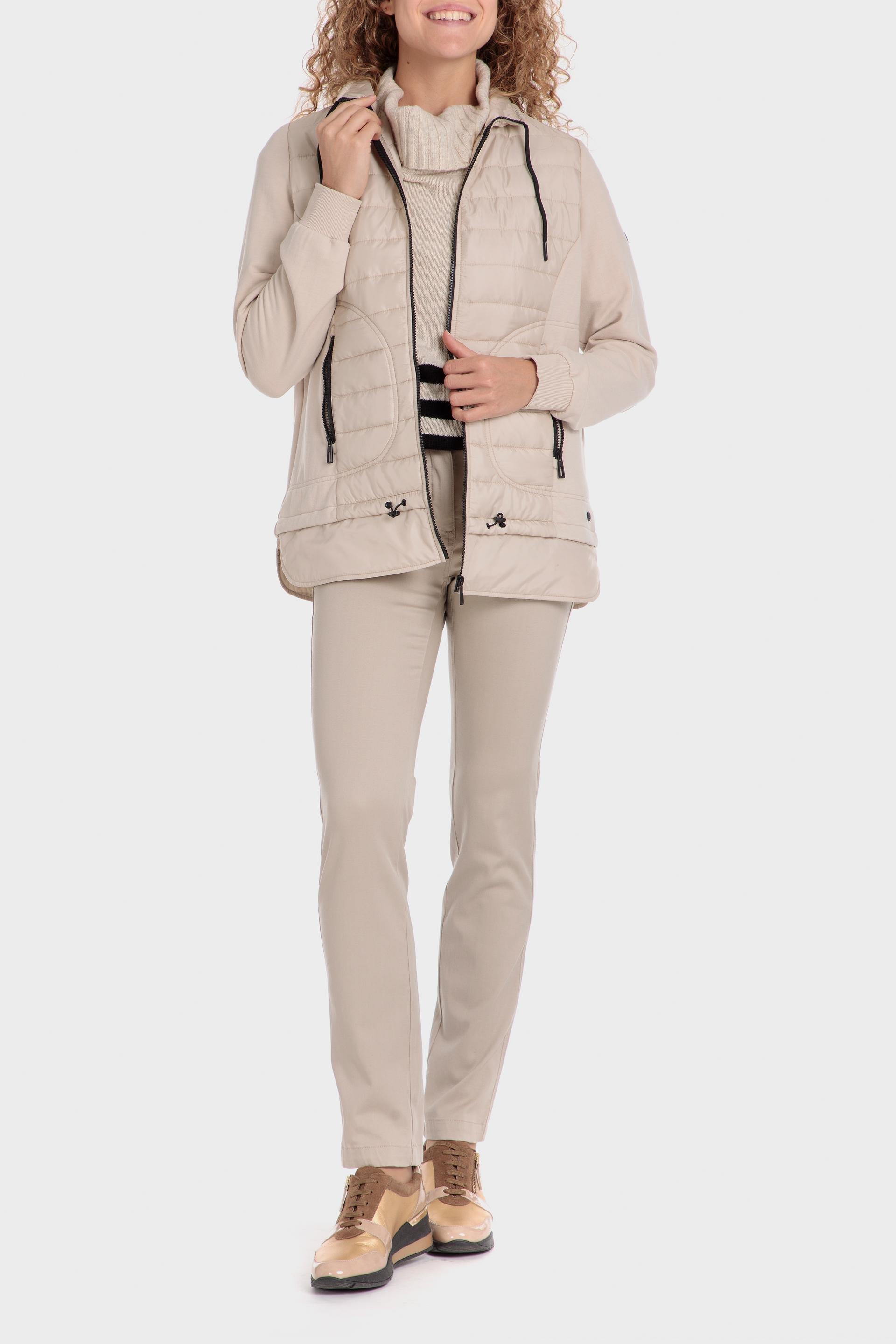 Beige Quilted Jacket, , large image number 1