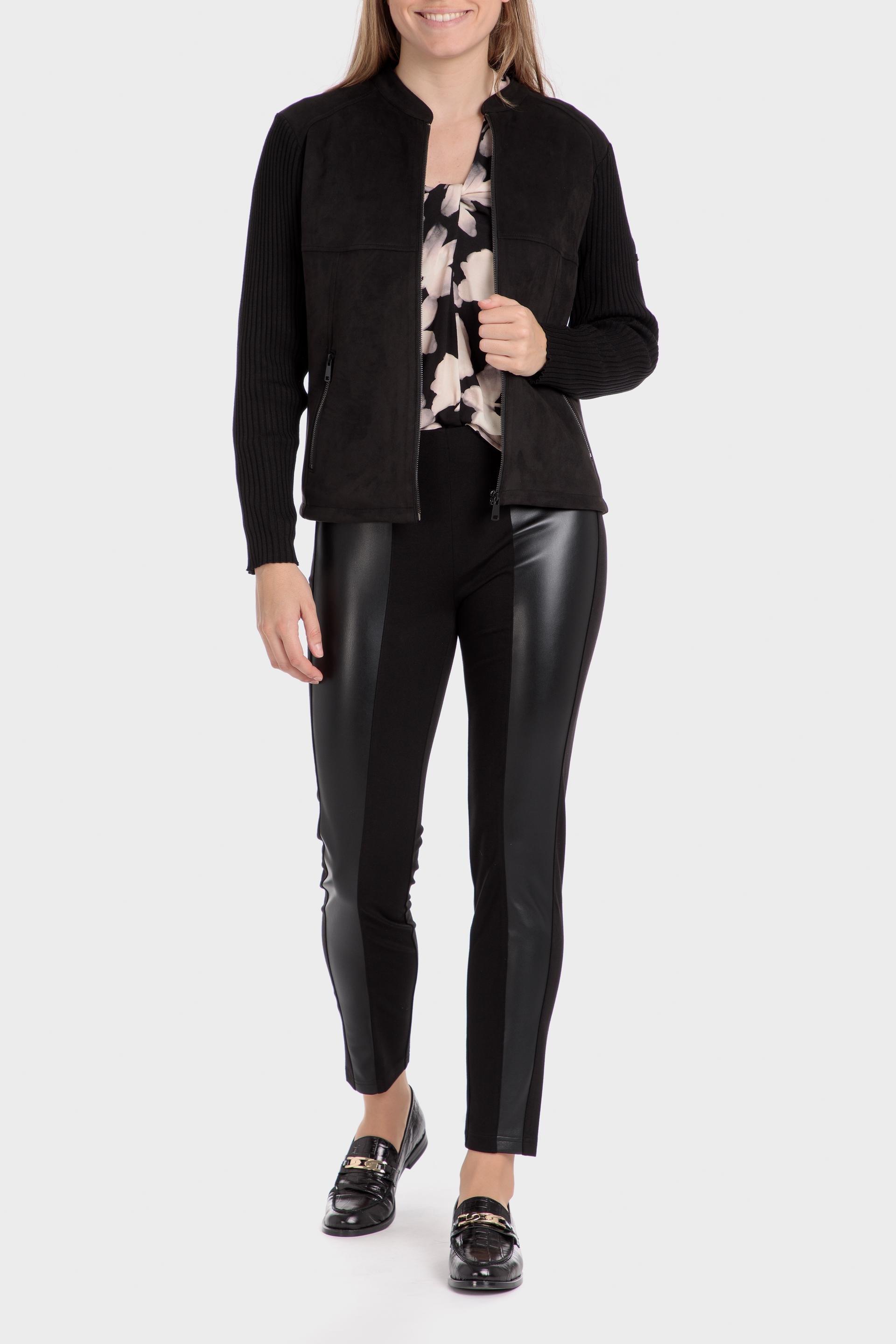 Black Textured Short Jacket, , large image number 1