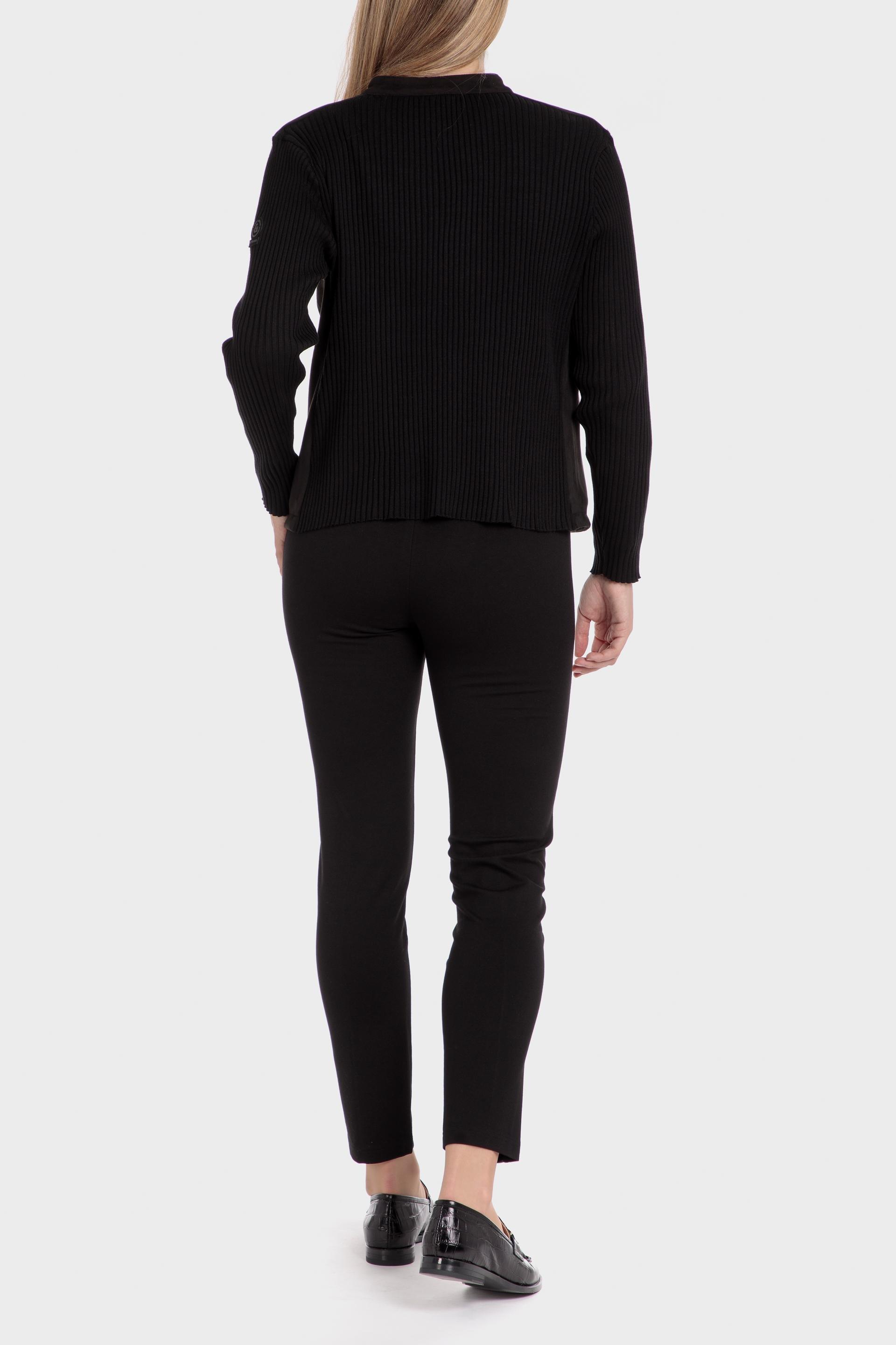Black Textured Short Jacket, , large image number 3