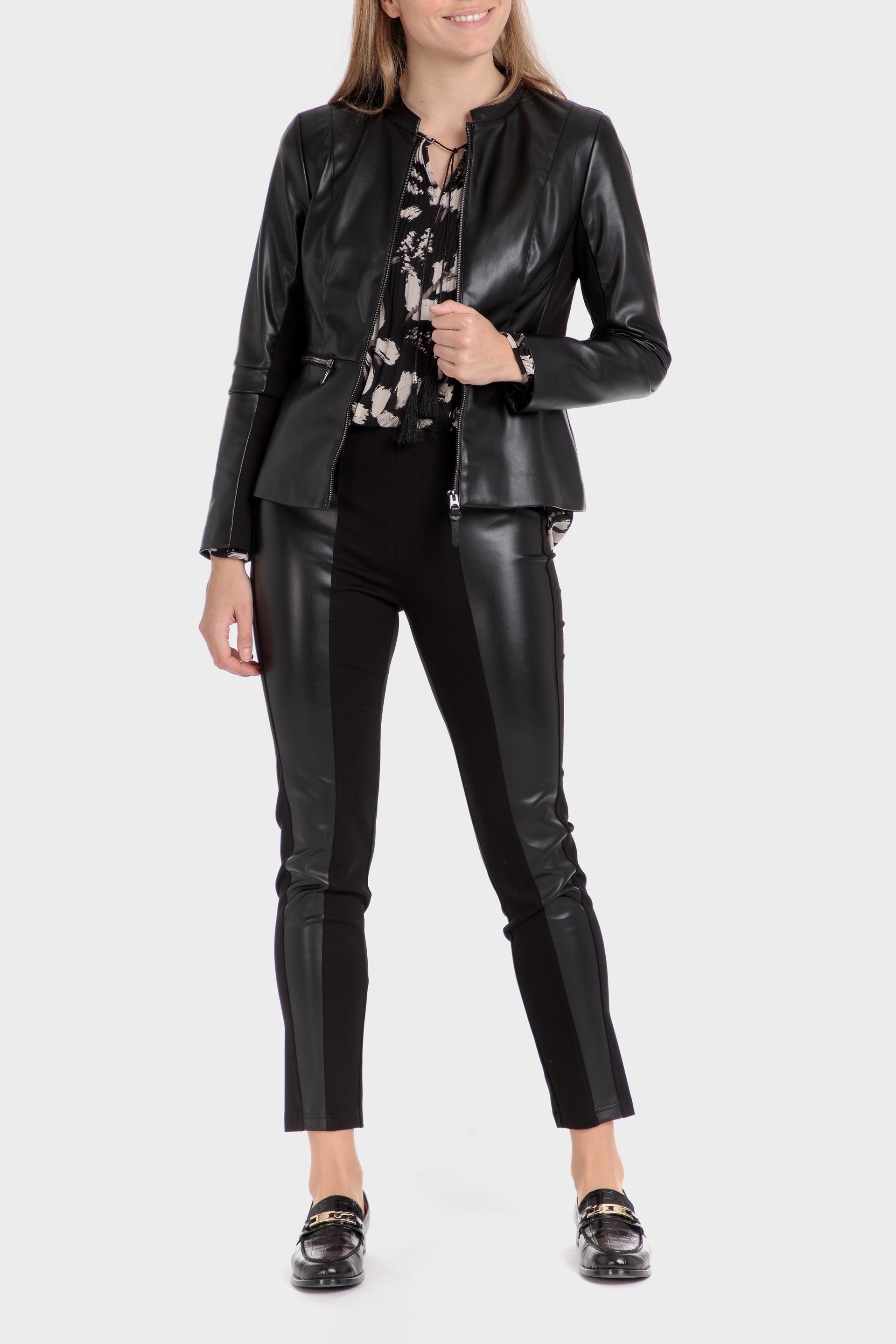 Black Leather Effect Jacket, , large image number 1