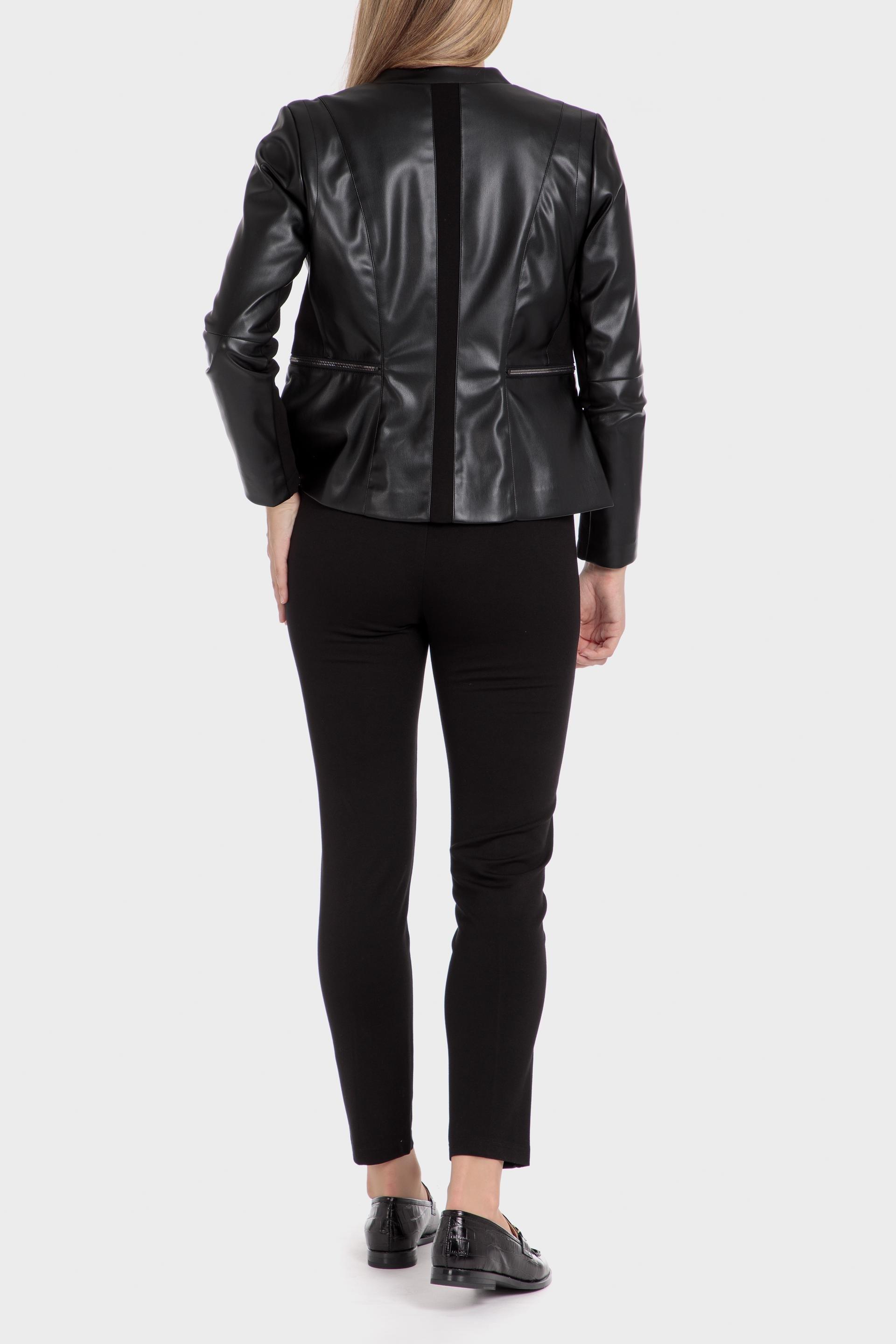 Black Leather Effect Jacket, , large image number 2