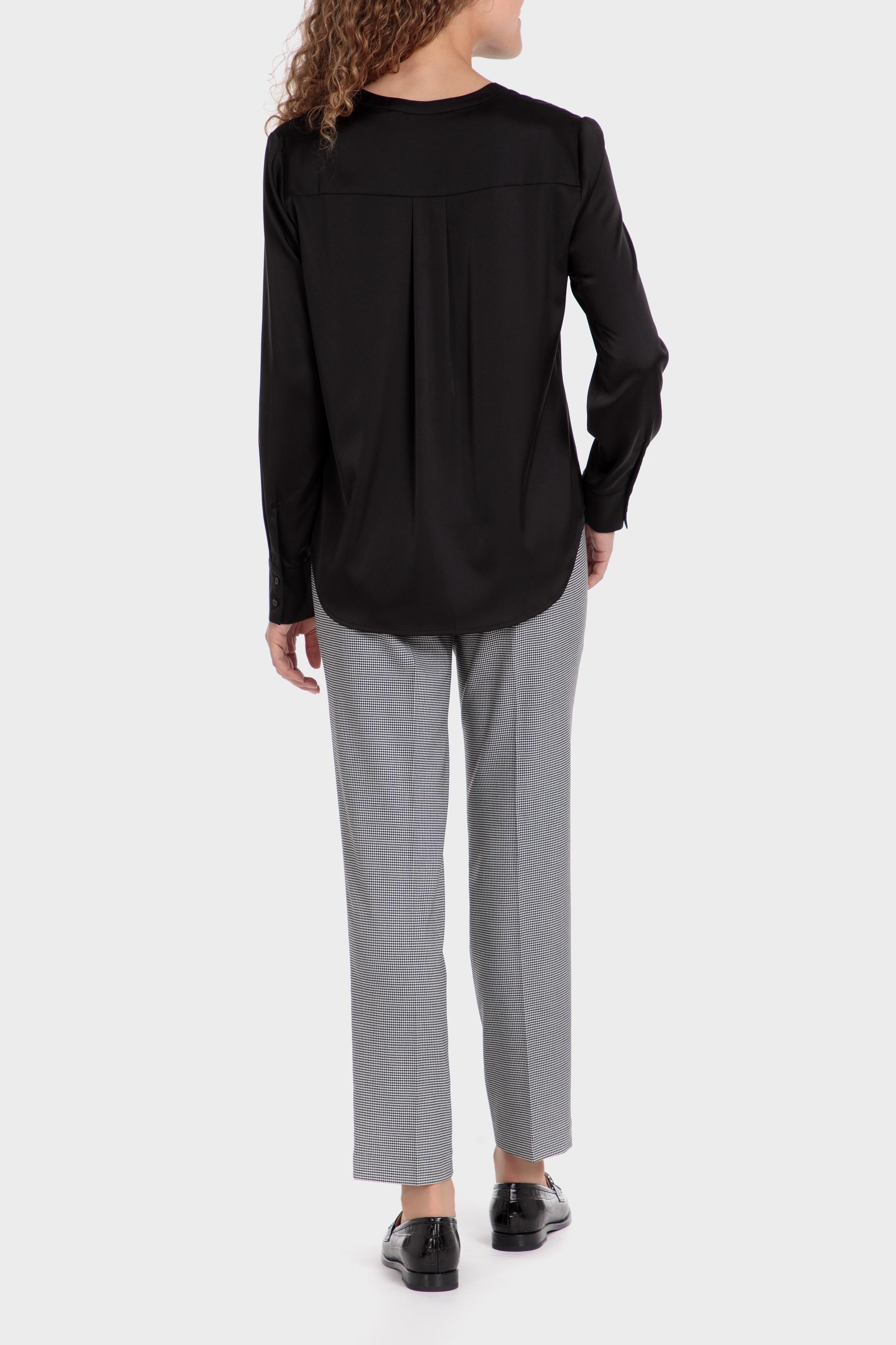 Black Satin Finish Blouse, , large image number 2