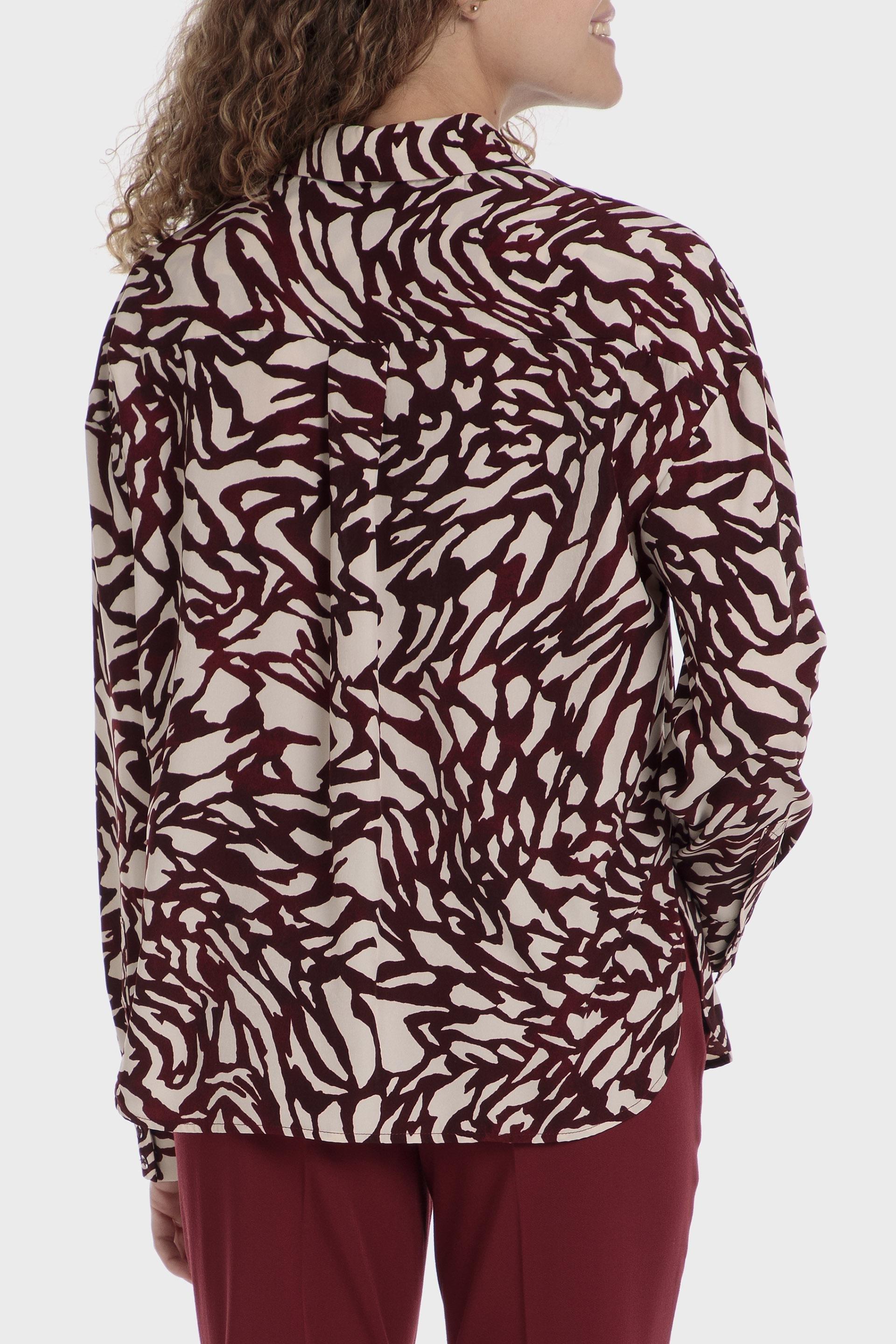 Maroon Abstract Button Down Shirt, , large image number 3