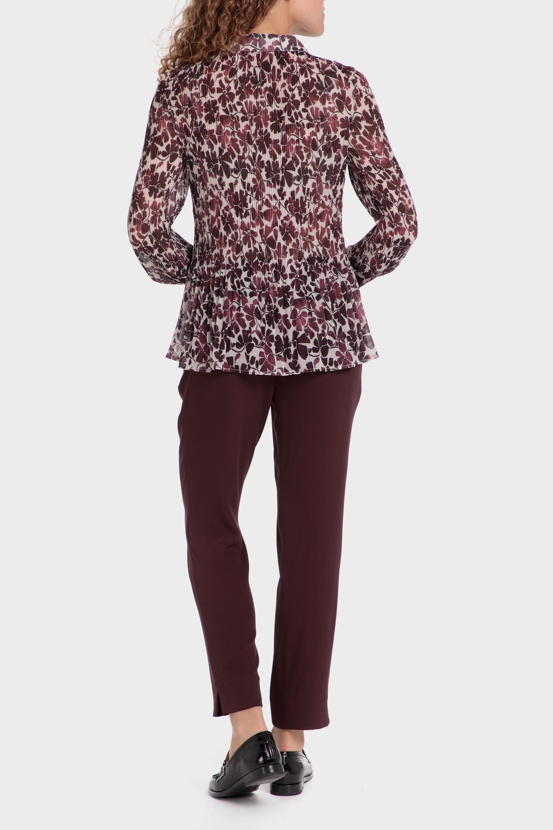 Maroon Floral Regular Blouse, , large image number 2