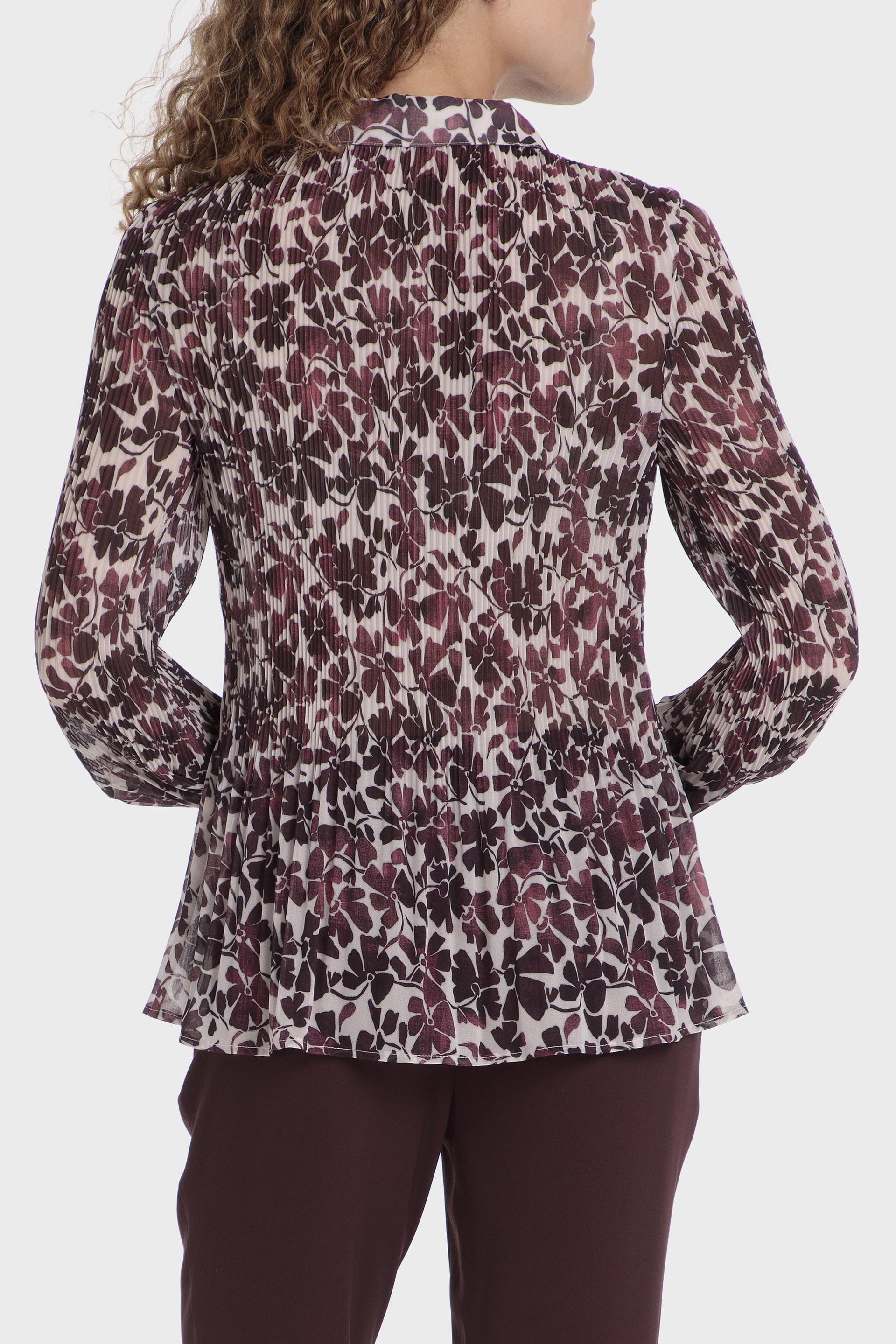 Maroon Floral Regular Blouse, , large image number 3