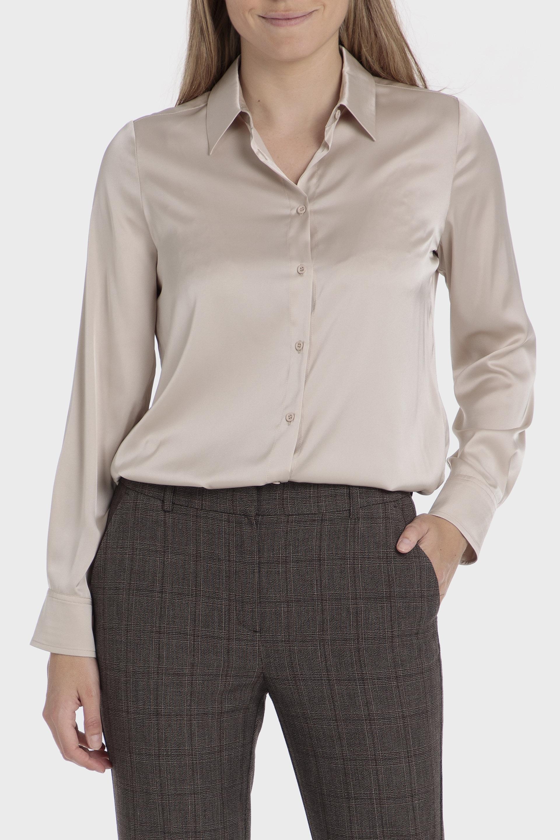 Beige Long Sleeve Buttoned Shirt, , large image number 2