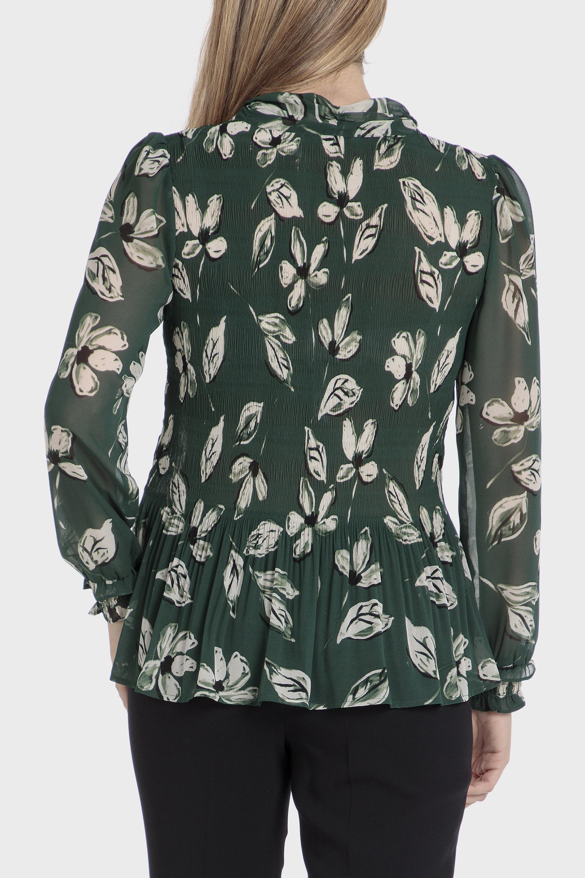 Green Floral Blouse, , large image number 2