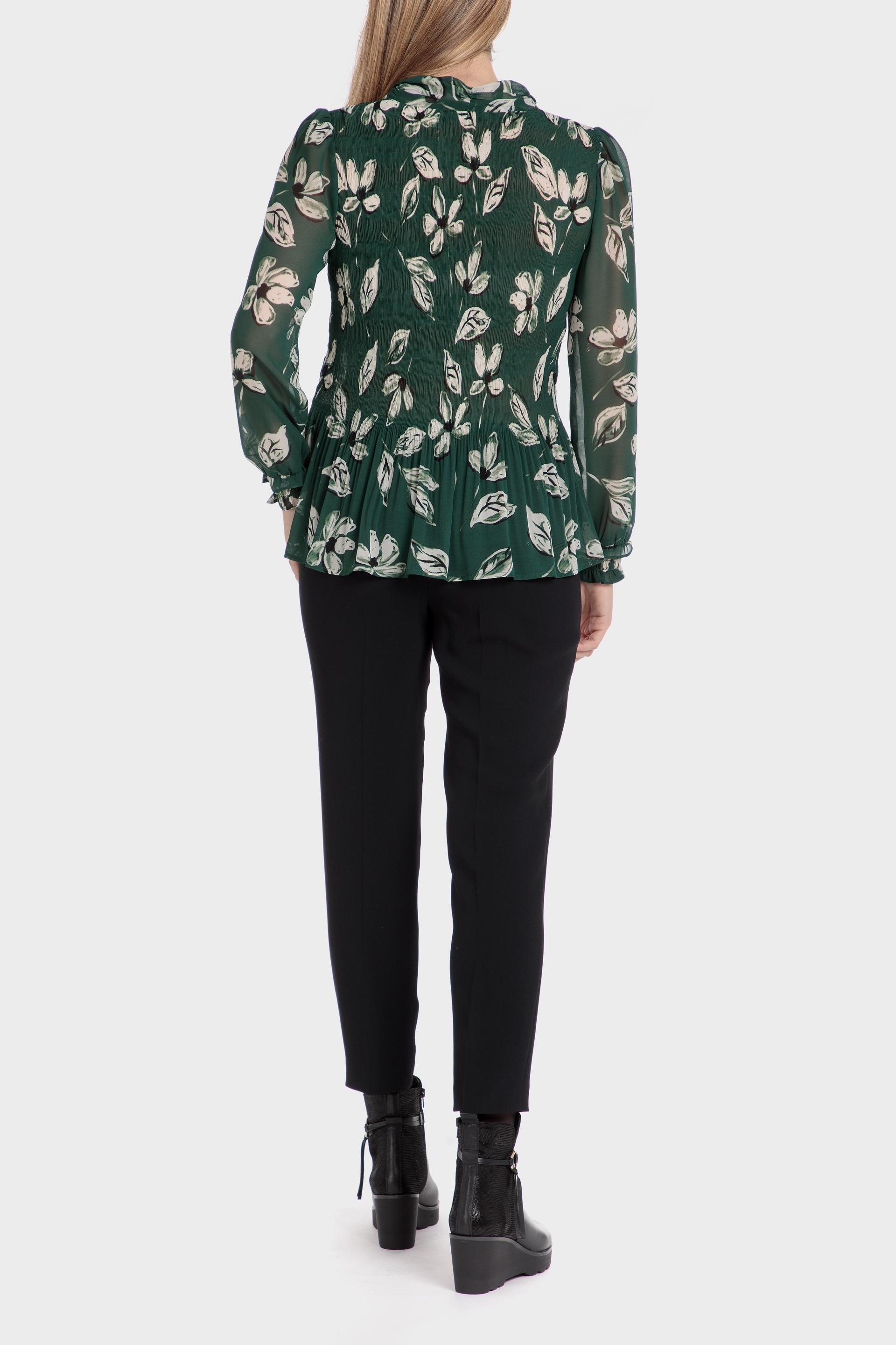 Green Floral Blouse, , large image number 3