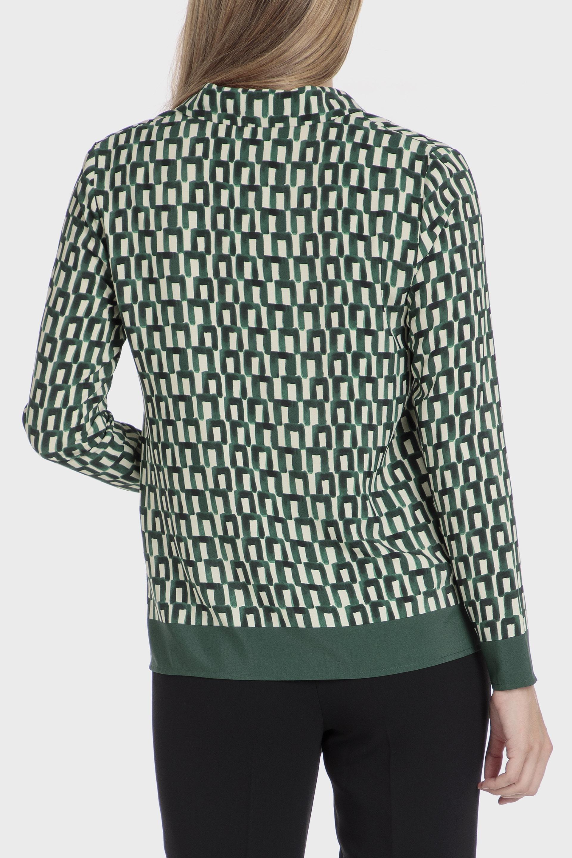 Green Geometric Print Shirt, , large image number 2