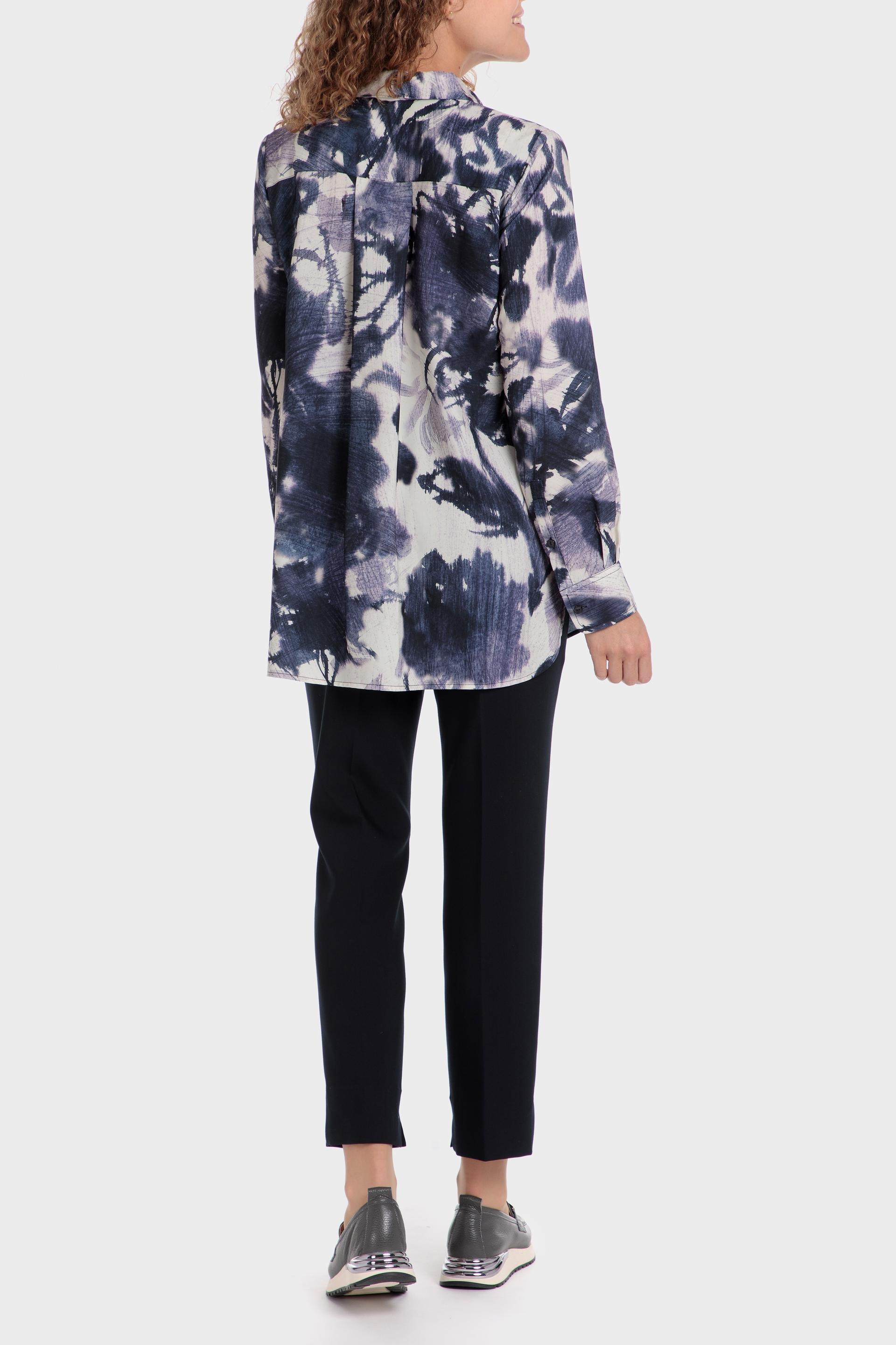 Navy Abstract Button Down Shirt, , large image number 2
