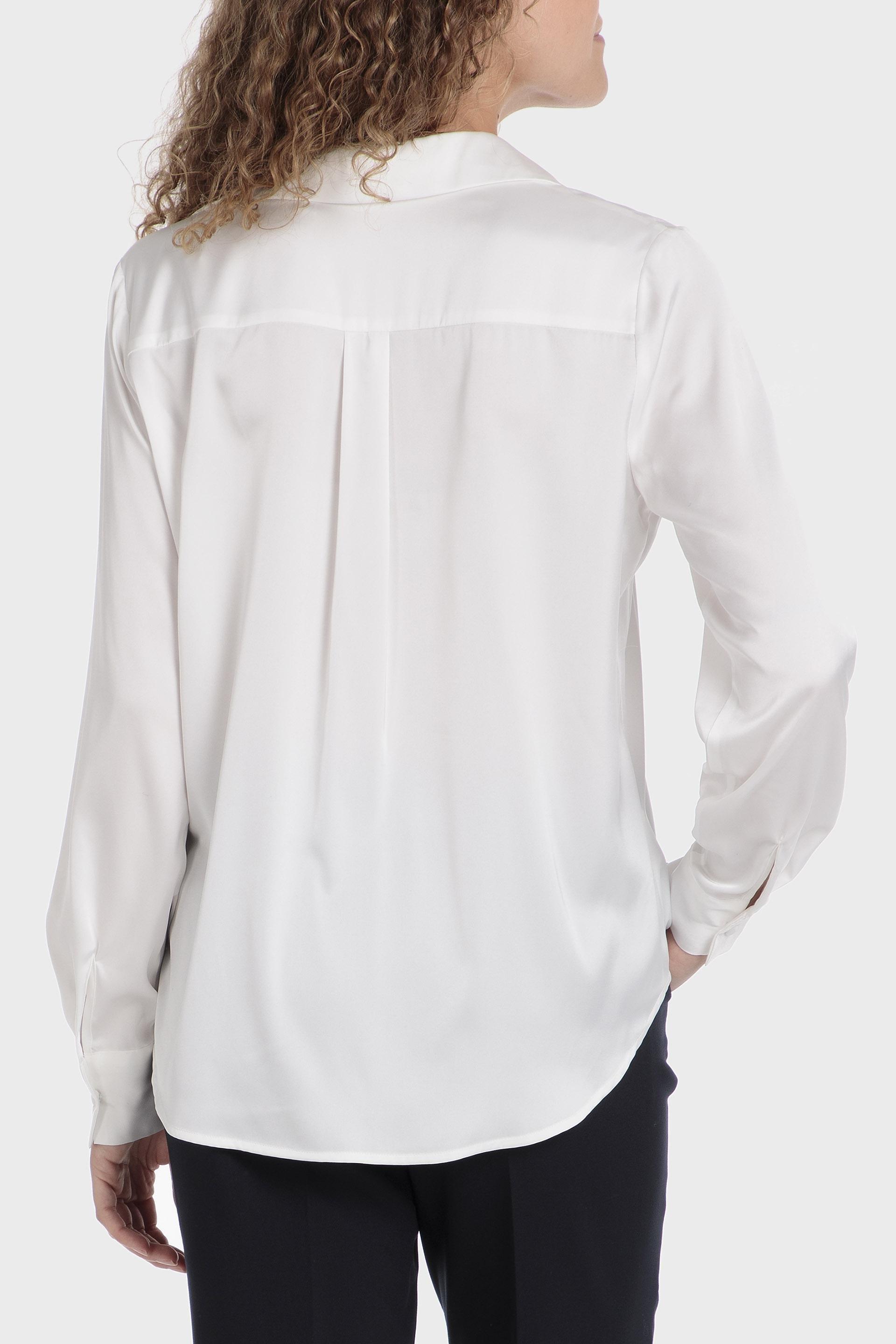 White Satin Finish Button Down, , large image number 3