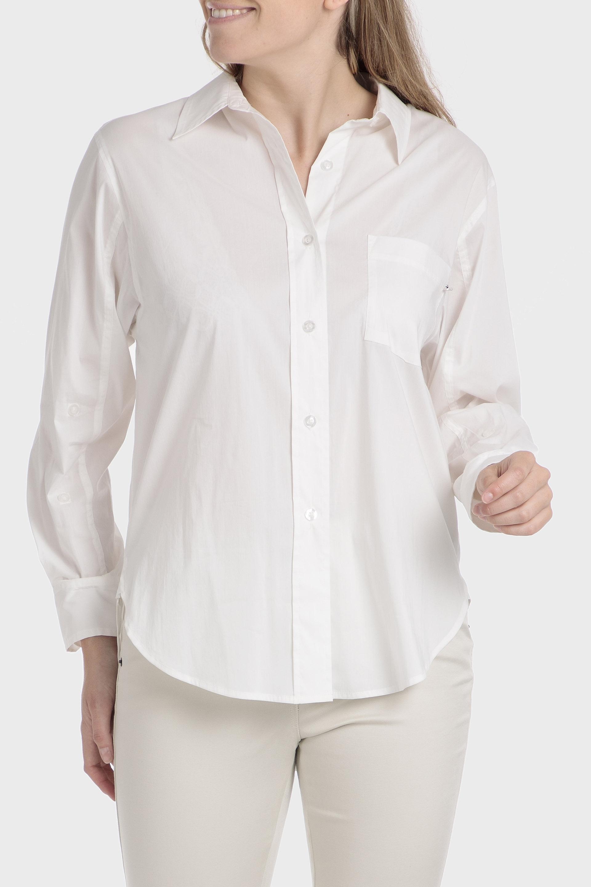 White Plain Button Down Shirt, , large image number 0