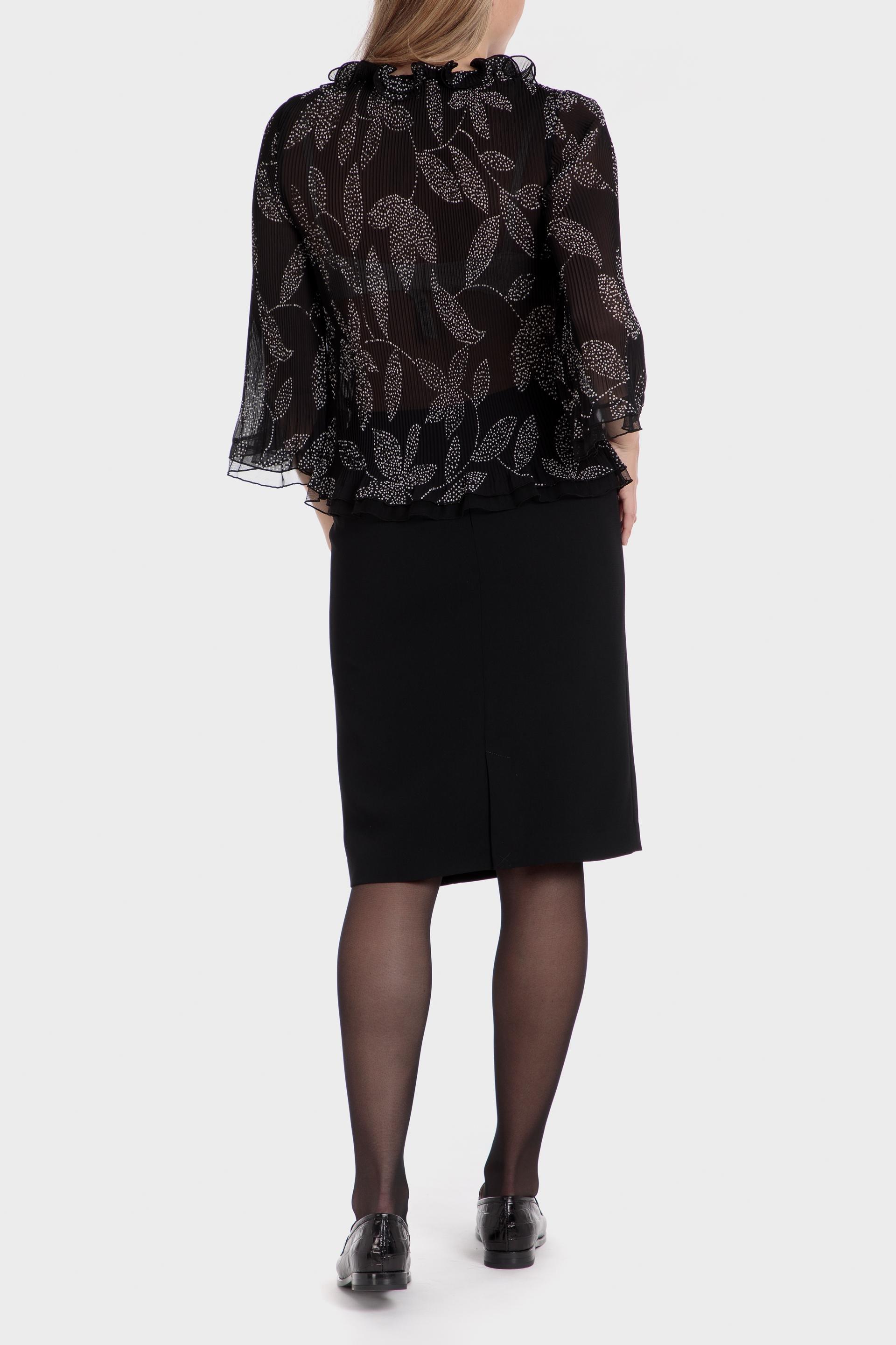 Black Floral Blouse, , large image number 3