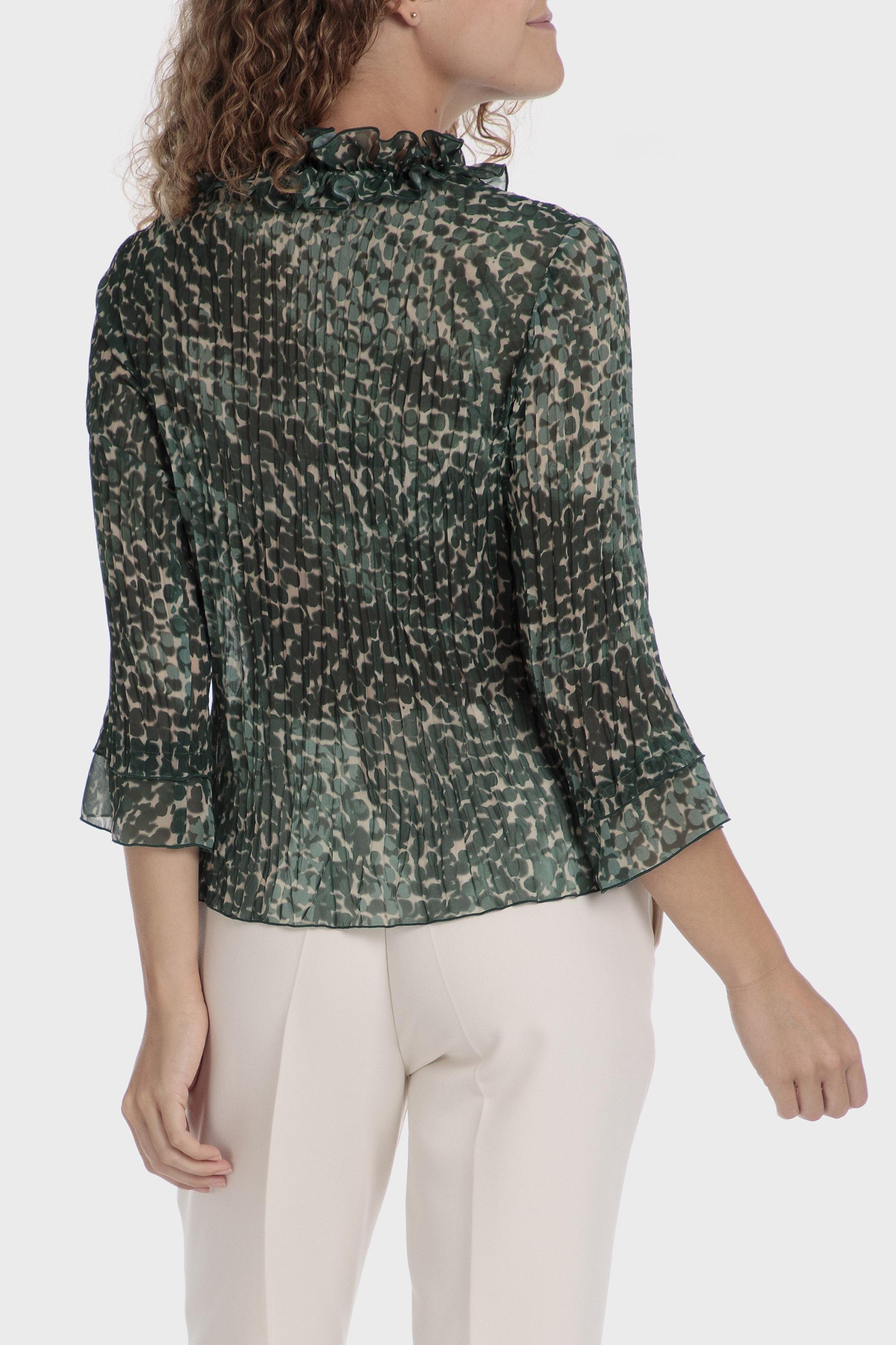 Green Animal Print Blouse, , large image number 2