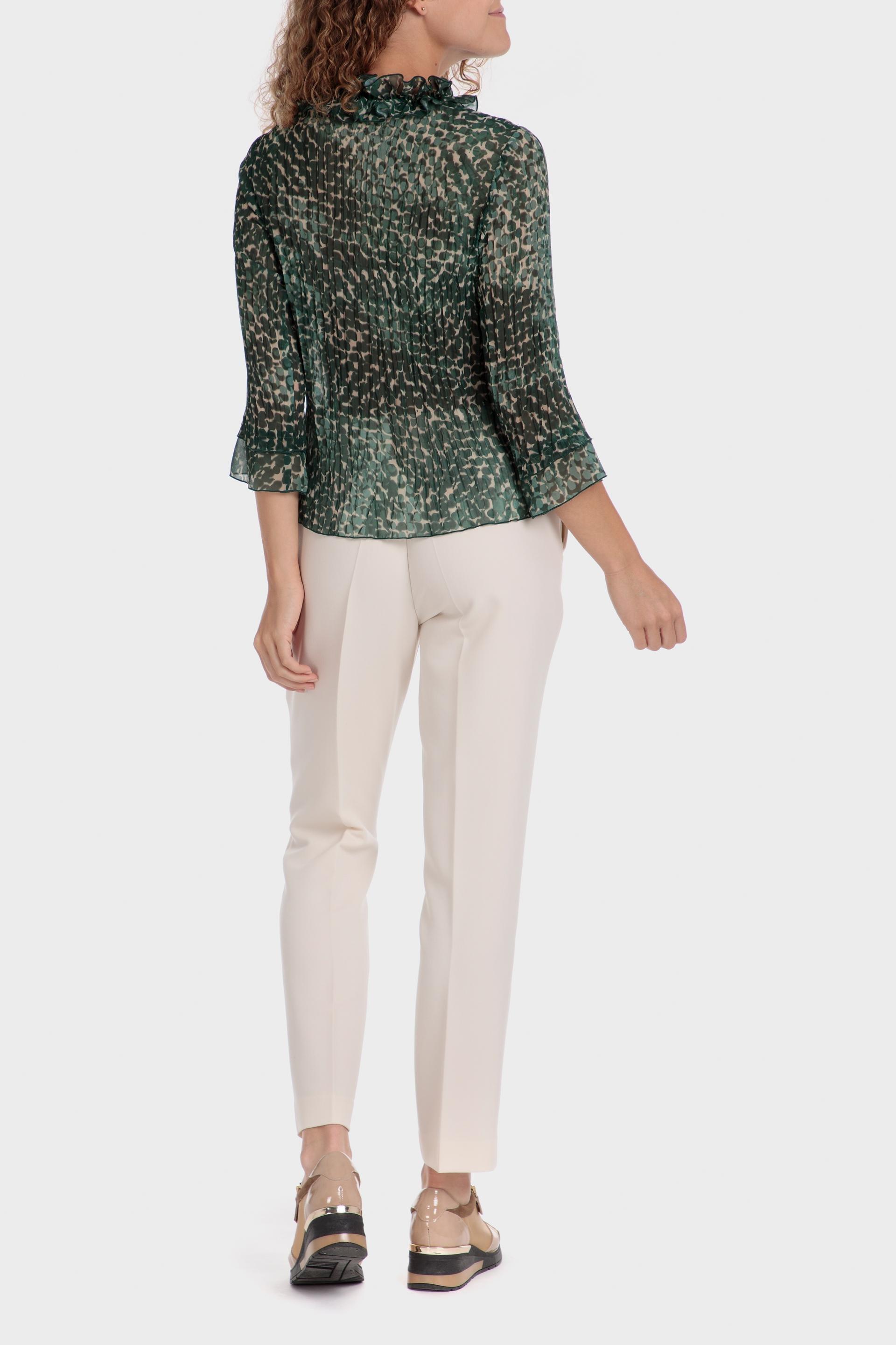 Green Animal Print Blouse, , large image number 3