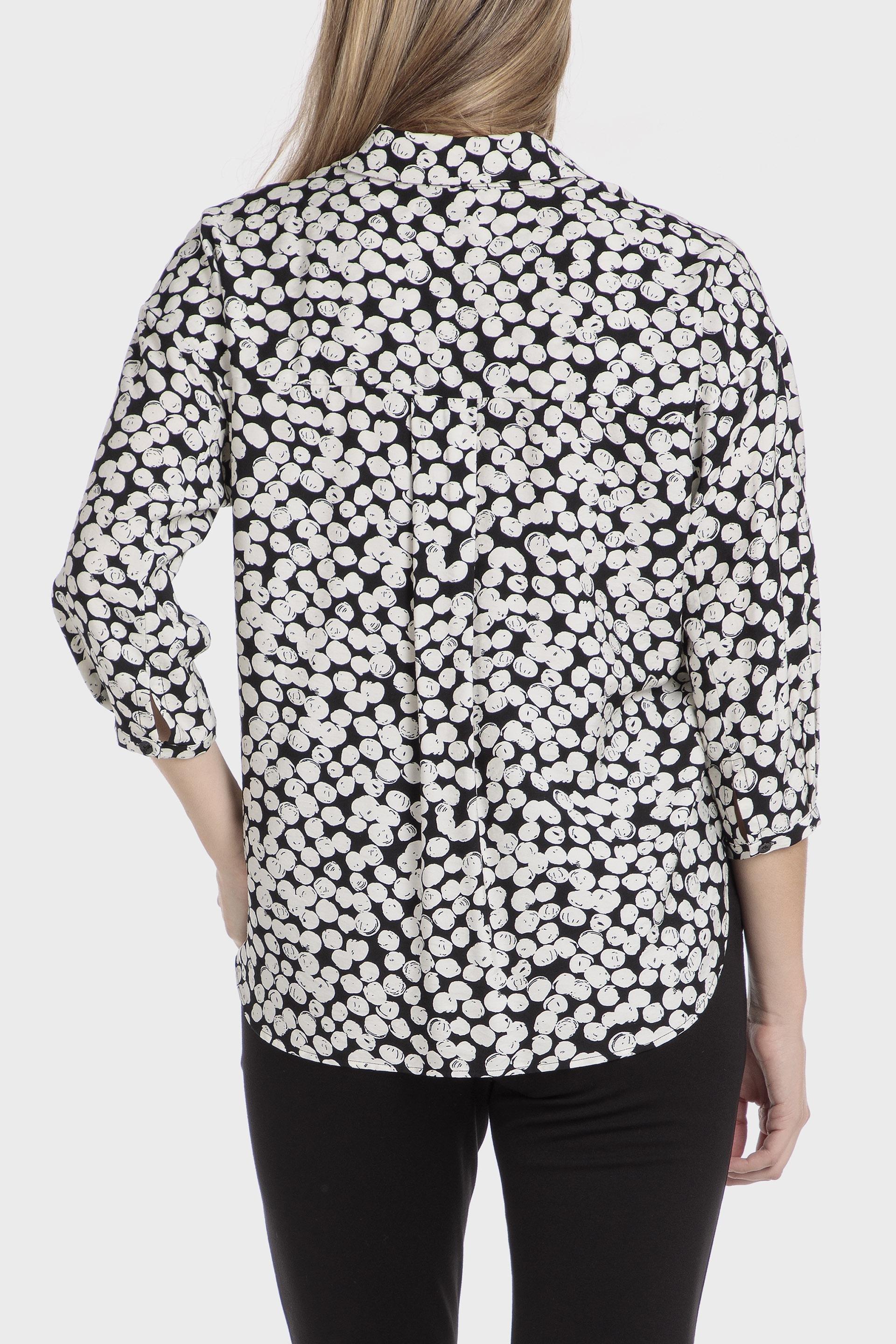 Black Polka Dot Button Down Shirt, , large image number 3
